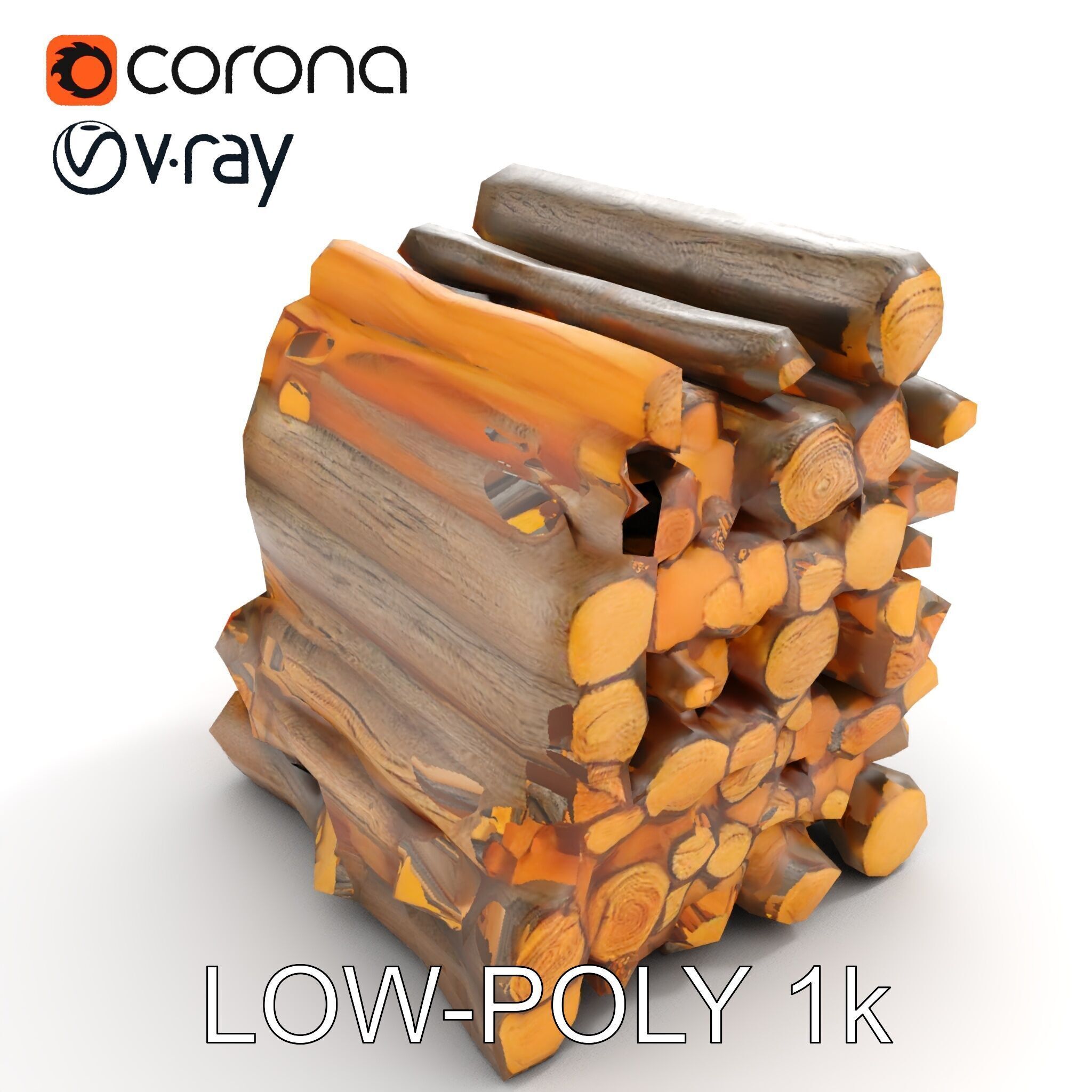 Realistic Firewood Logs Stack Model Pack for D Environments Texture_11