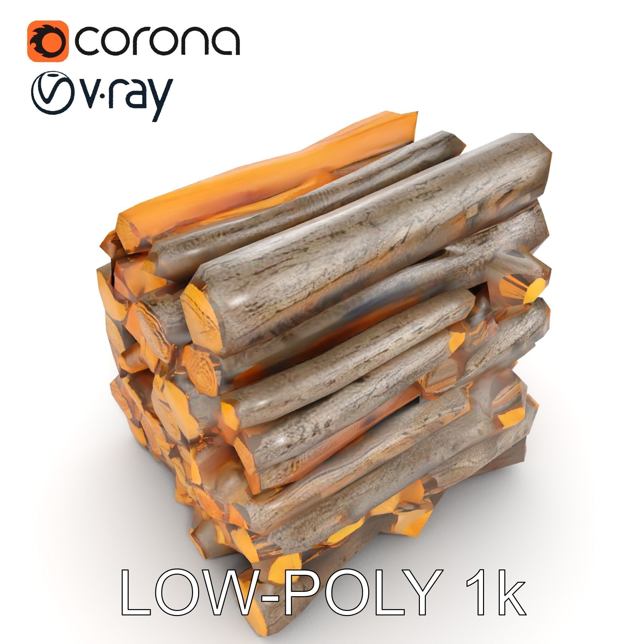 Realistic Firewood Logs Stack Model Pack for D Environments Texture_9