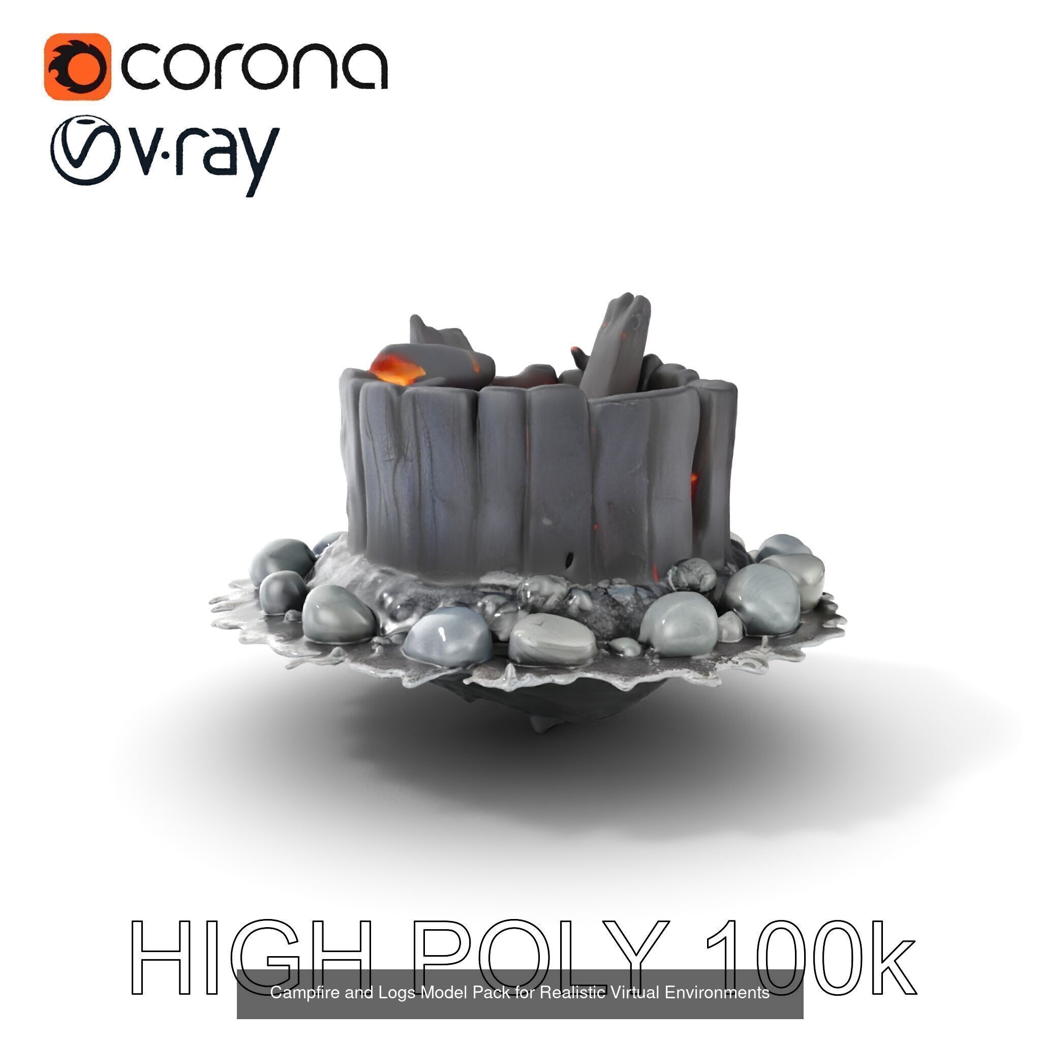Abandoned Fire Pit Scenes 3D Model Collection_22