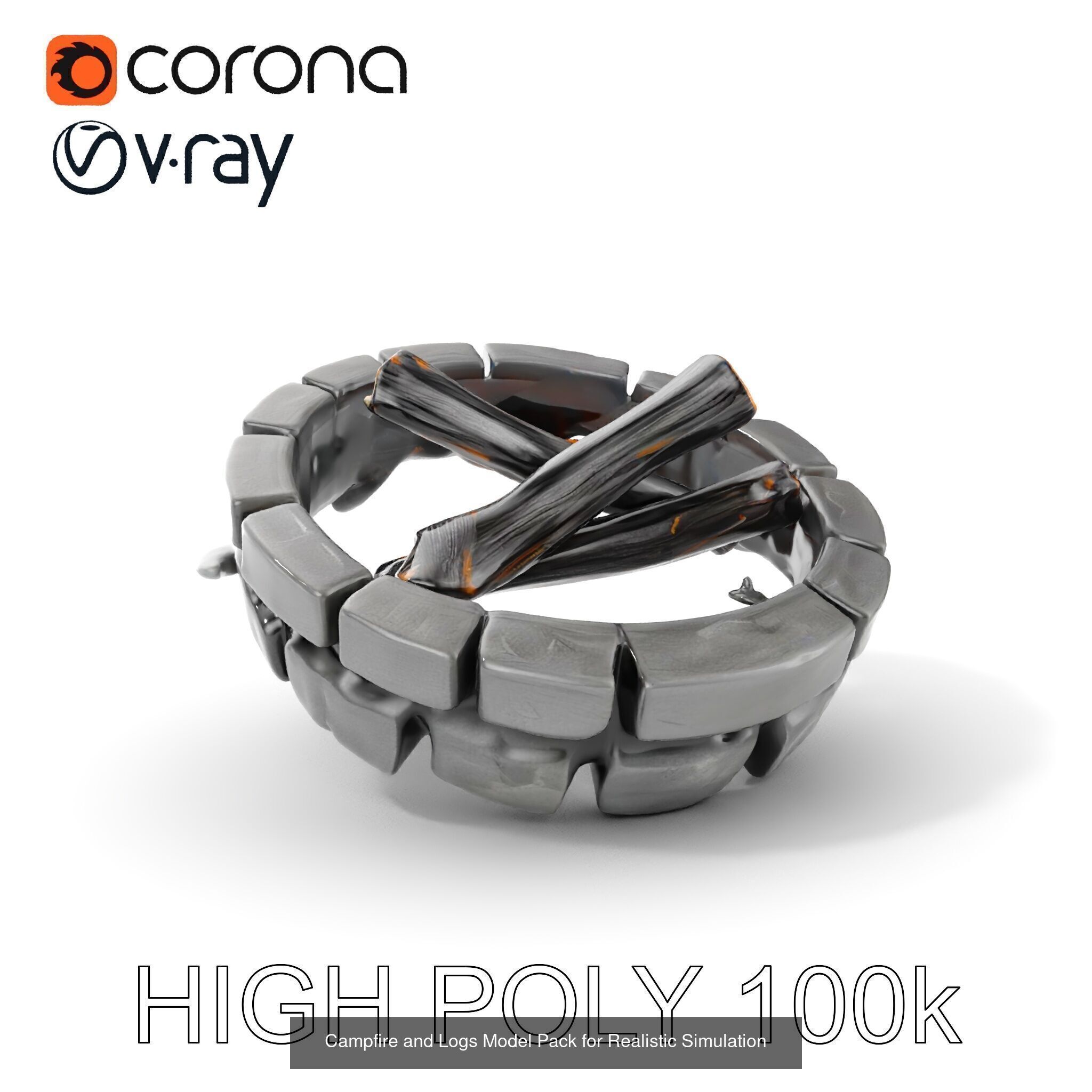 Abandoned Fire Pit Scenes 3D Model Collection_18