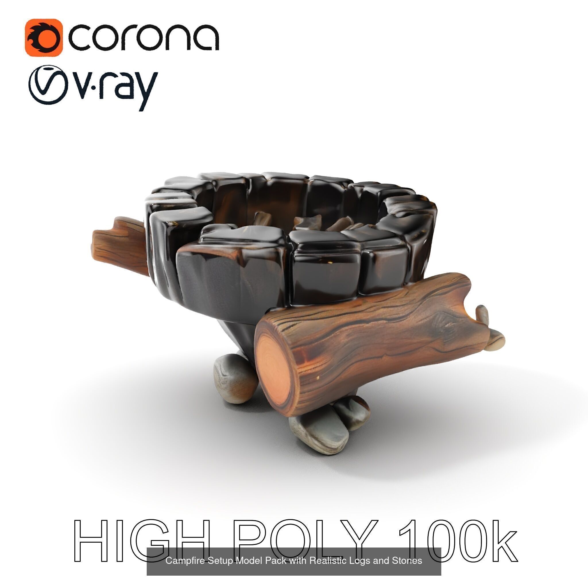 Abandoned Fire Pit Scenes 3D Model Collection_30
