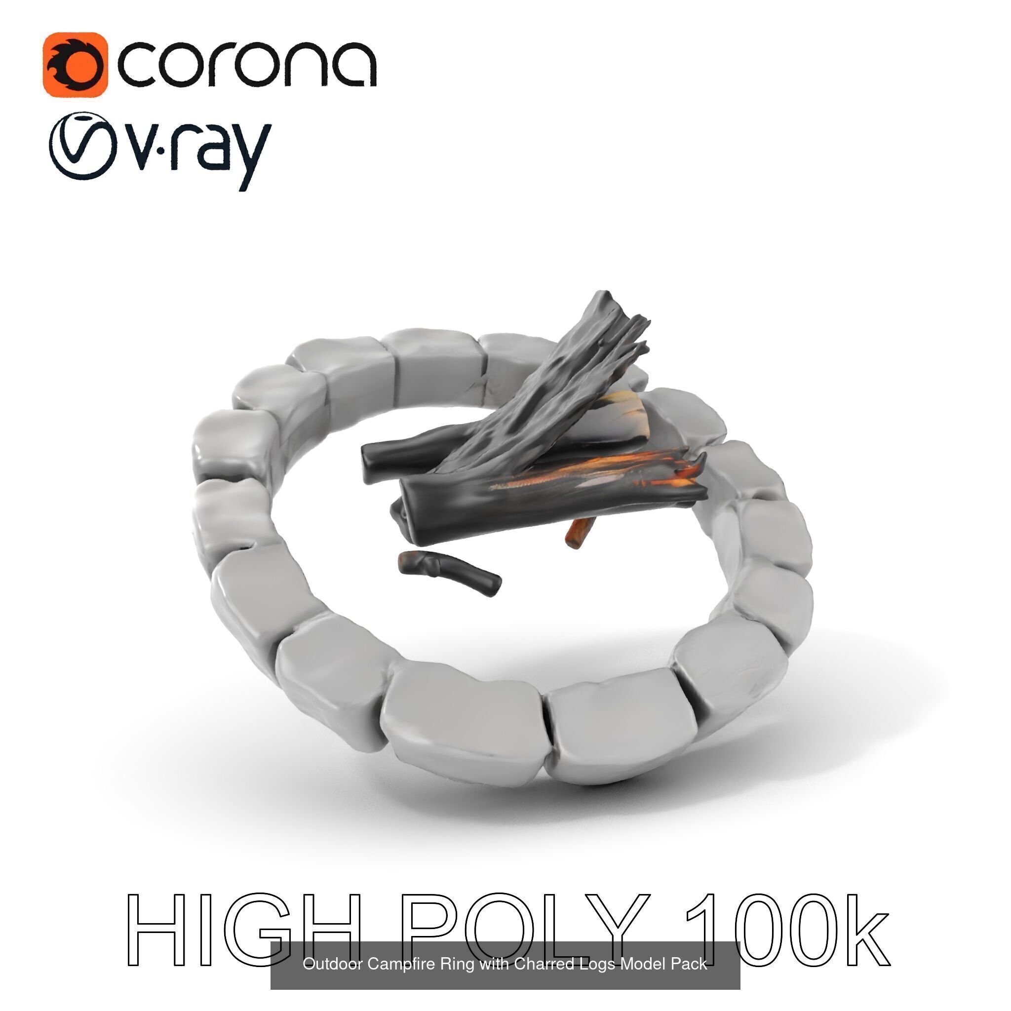 Abandoned Fire Pit Scenes 3D Model Collection_28