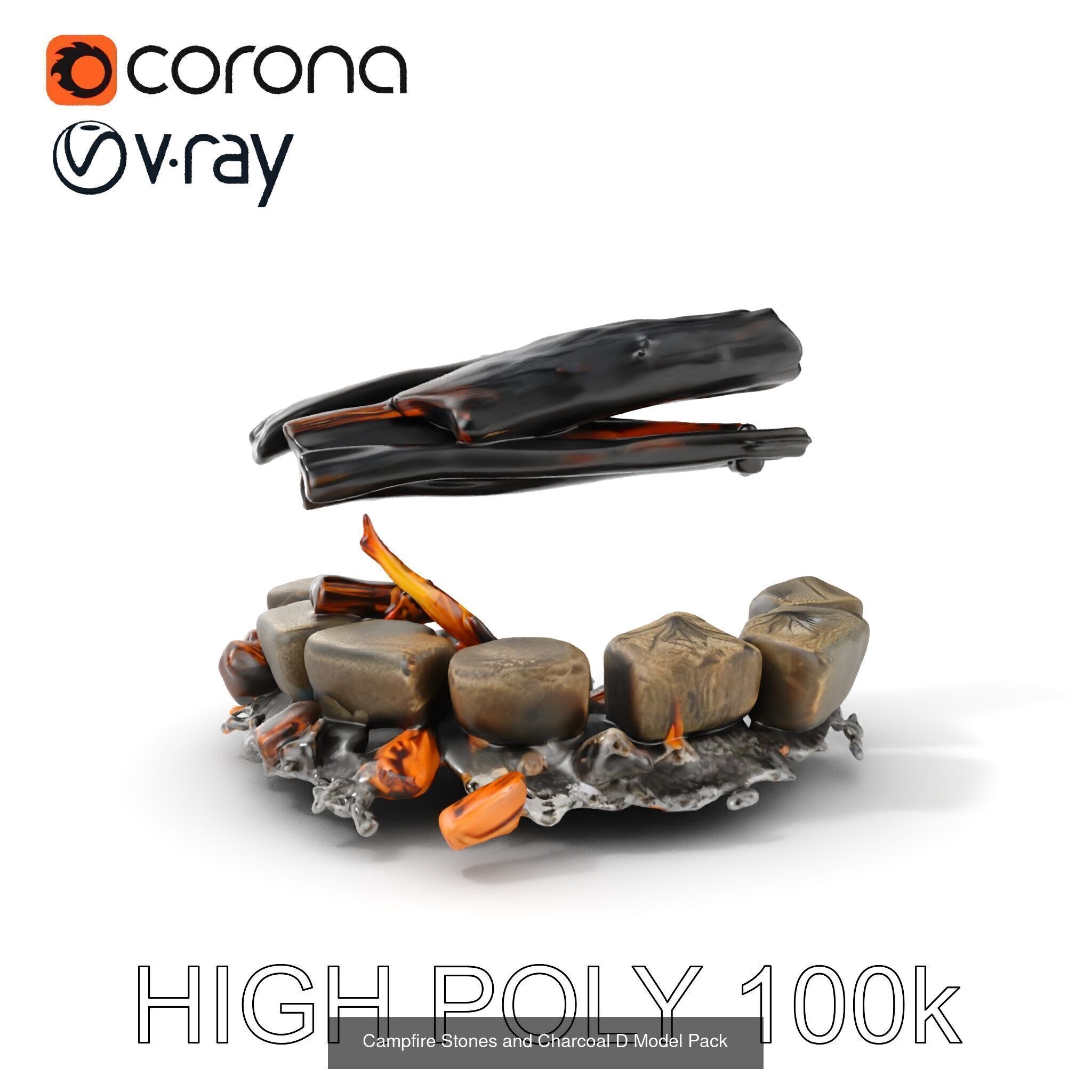 Abandoned Fire Pit Scenes 3D Model Collection_29