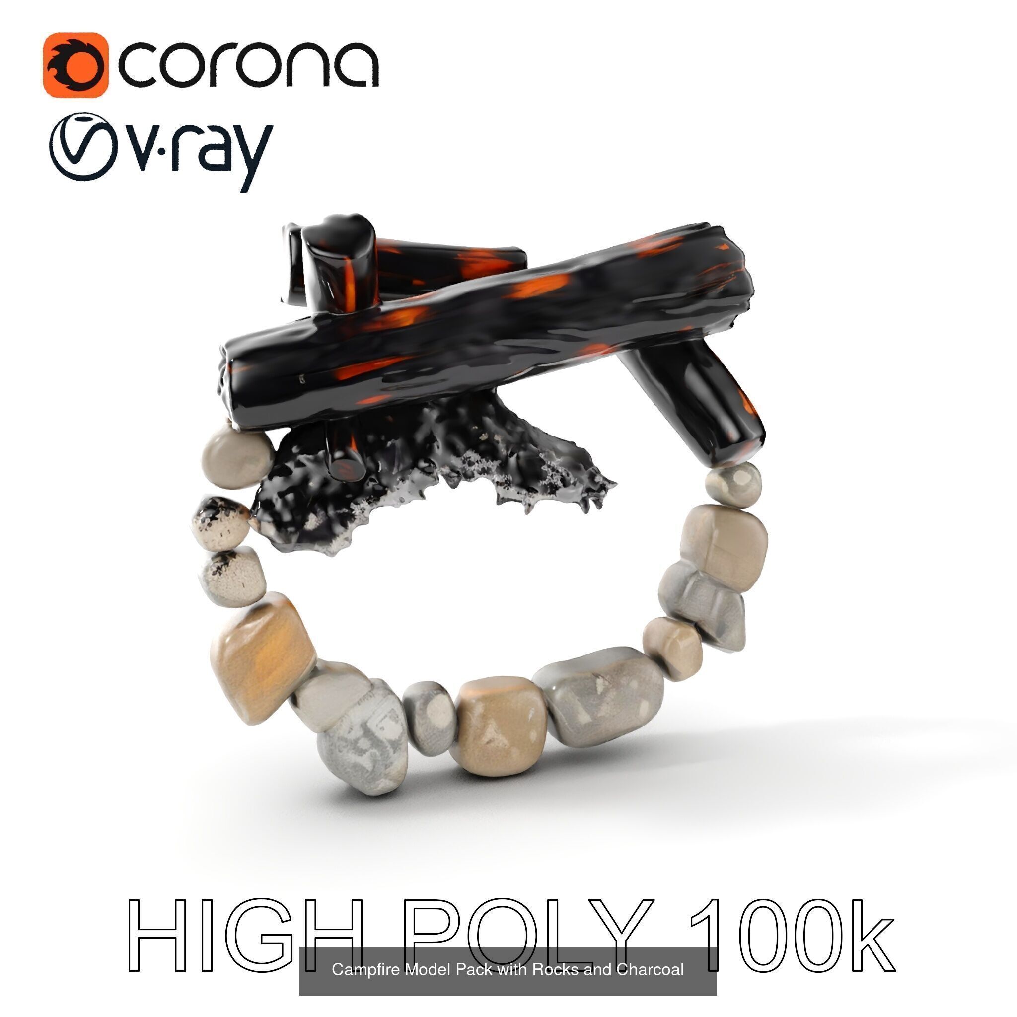 Abandoned Fire Pit Scenes 3D Model Collection_16