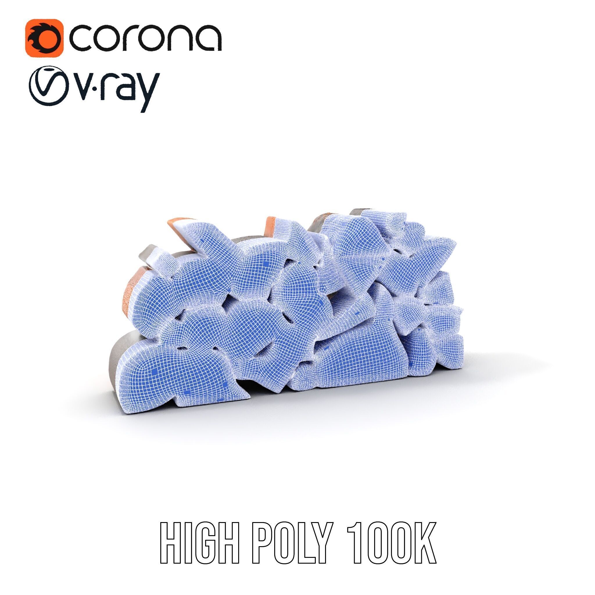 Firewood Stack D Model Pack with Versatile Detail Low-poly 3D model_4