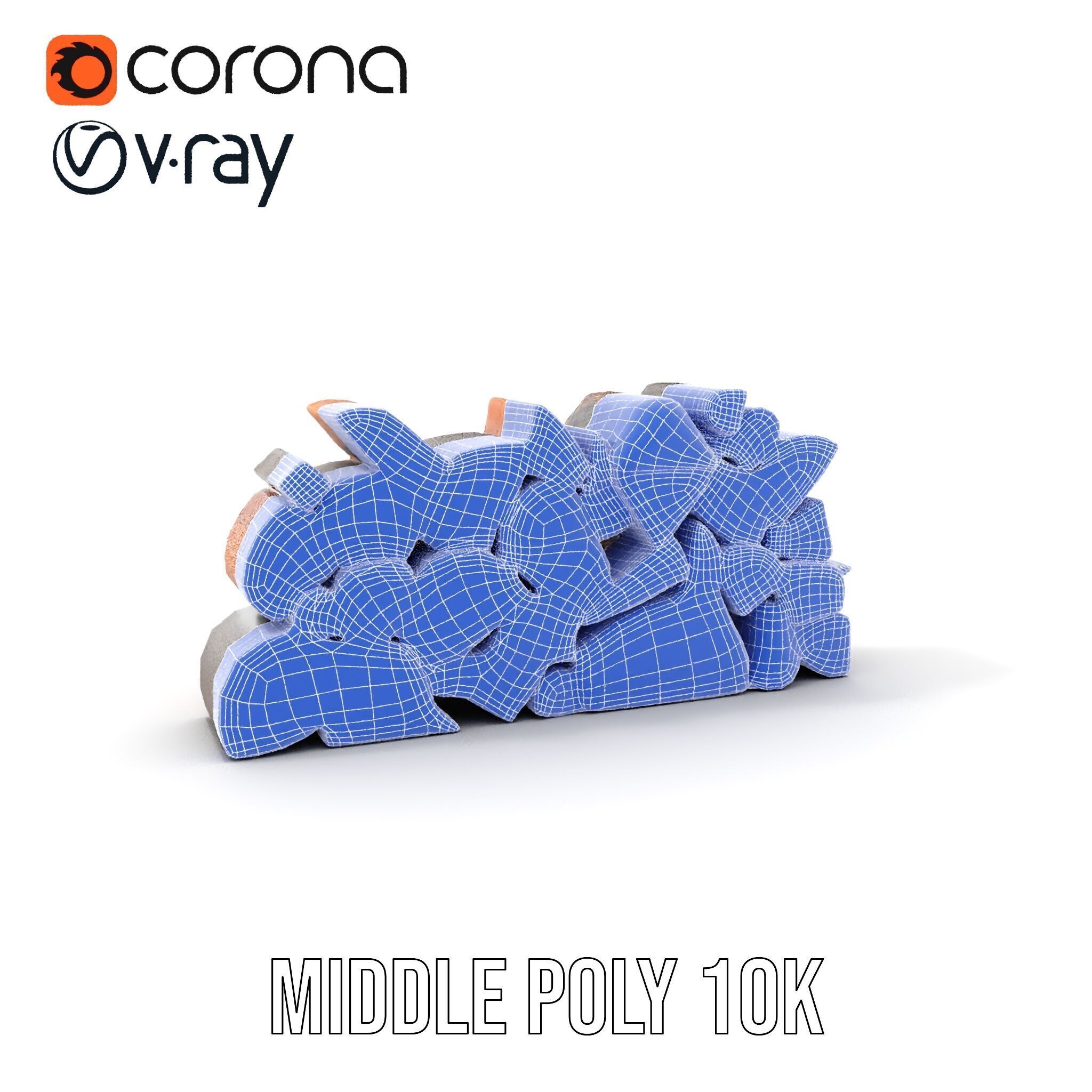 Firewood Stack D Model Pack with Versatile Detail Low-poly 3D model_11