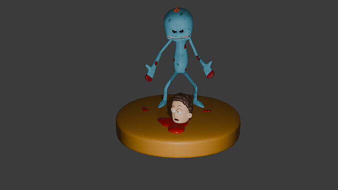 Mr Meeseeks and Jerry Inspired by Rick and Morty 3D print model