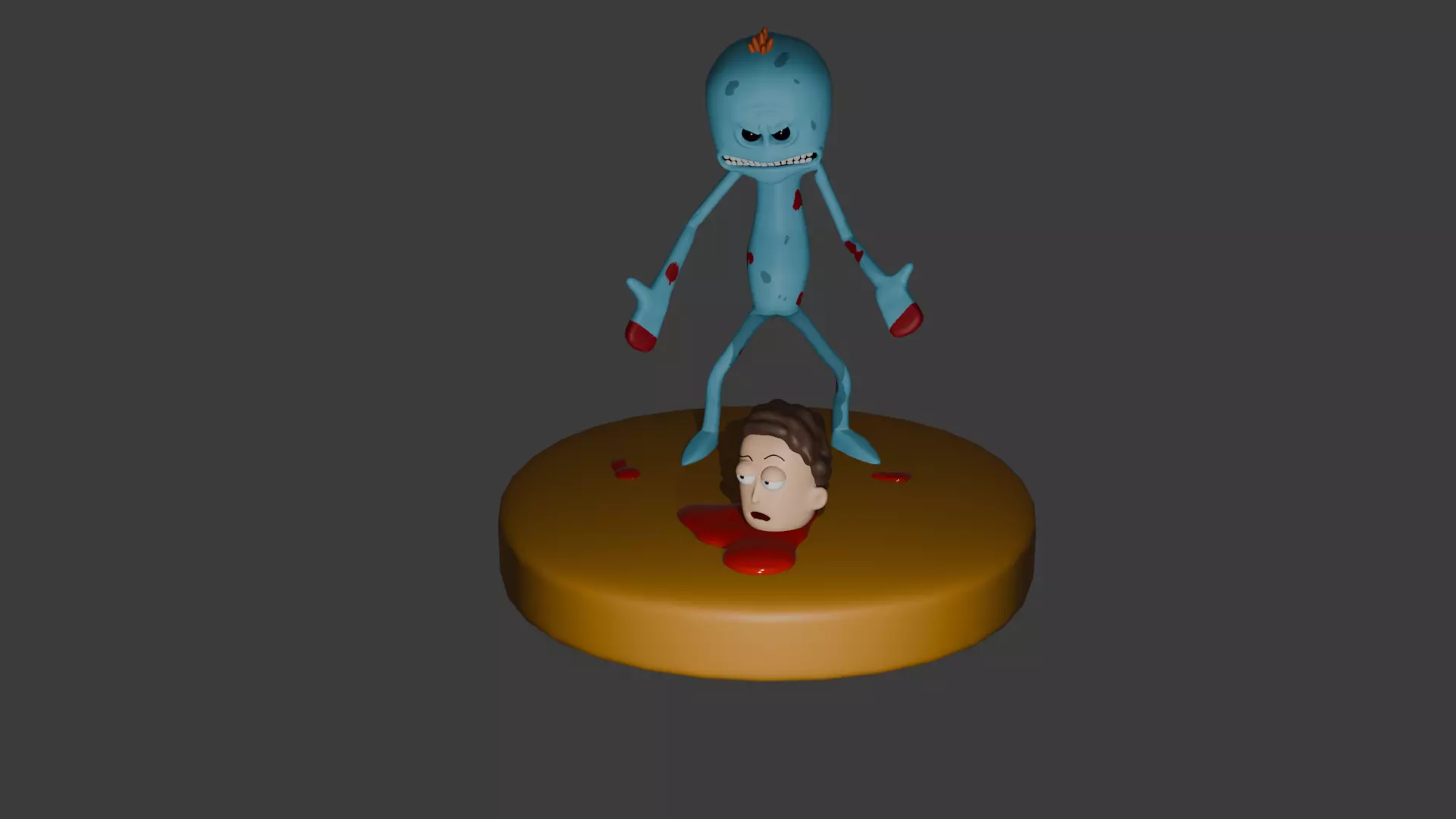 Mr Meeseeks and Jerry Inspired by Rick and Morty 3D print model