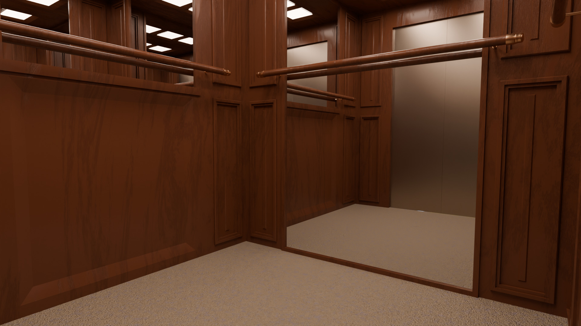 Elevator Low-poly 3D model_8