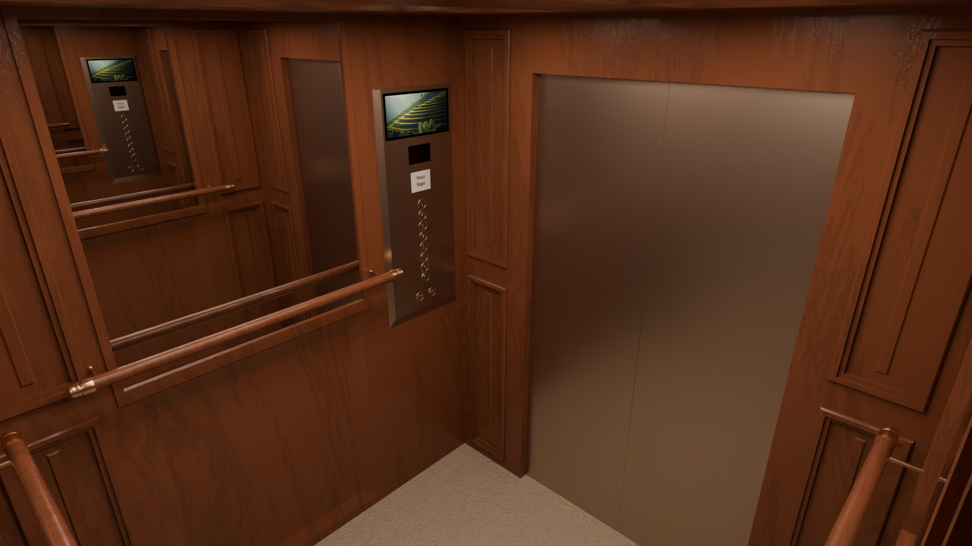Elevator Low-poly 3D model_6