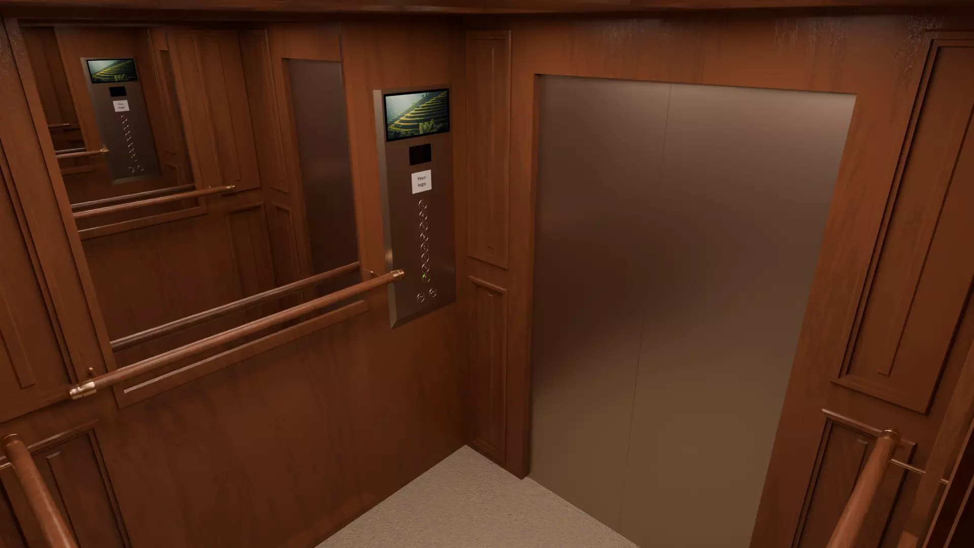 Elevator Low-poly 3D model_0