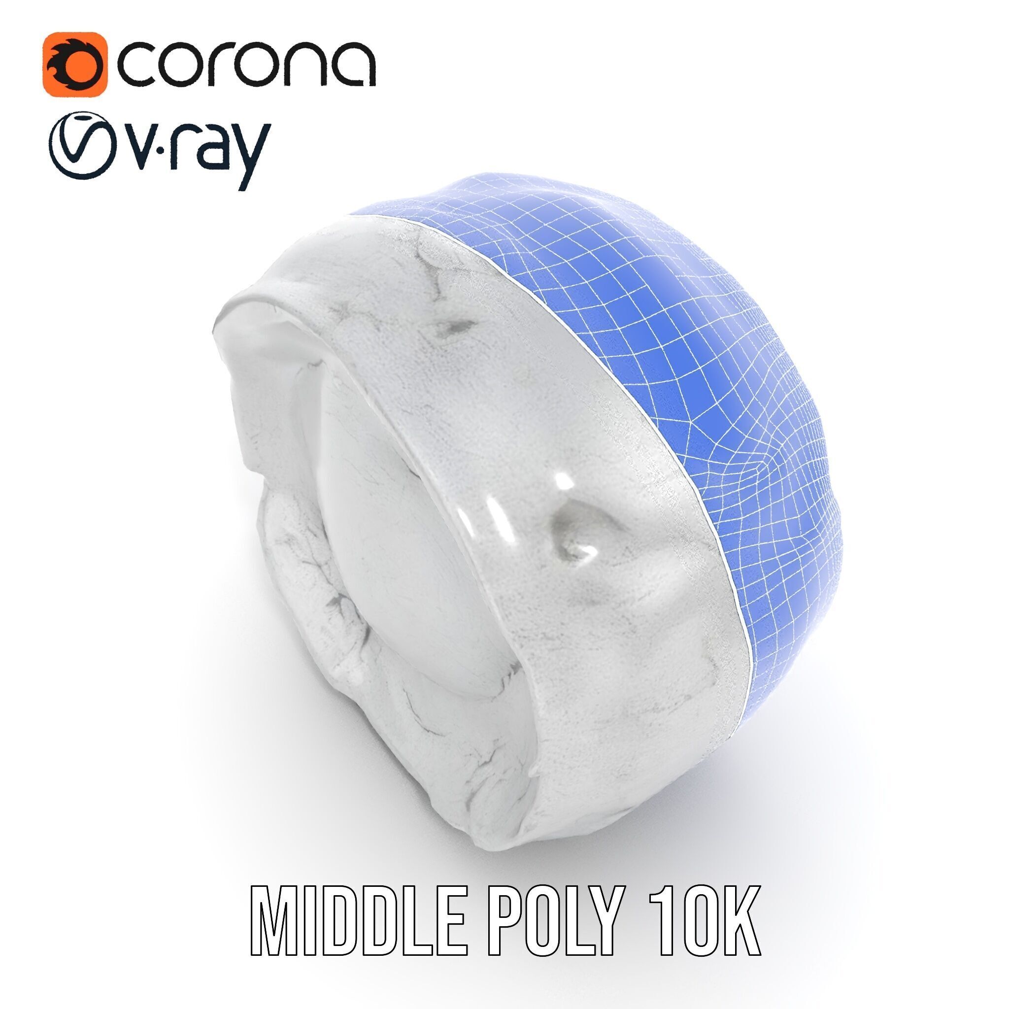 Cracked Stone Bowl Model Pack Low-poly 3D model_19