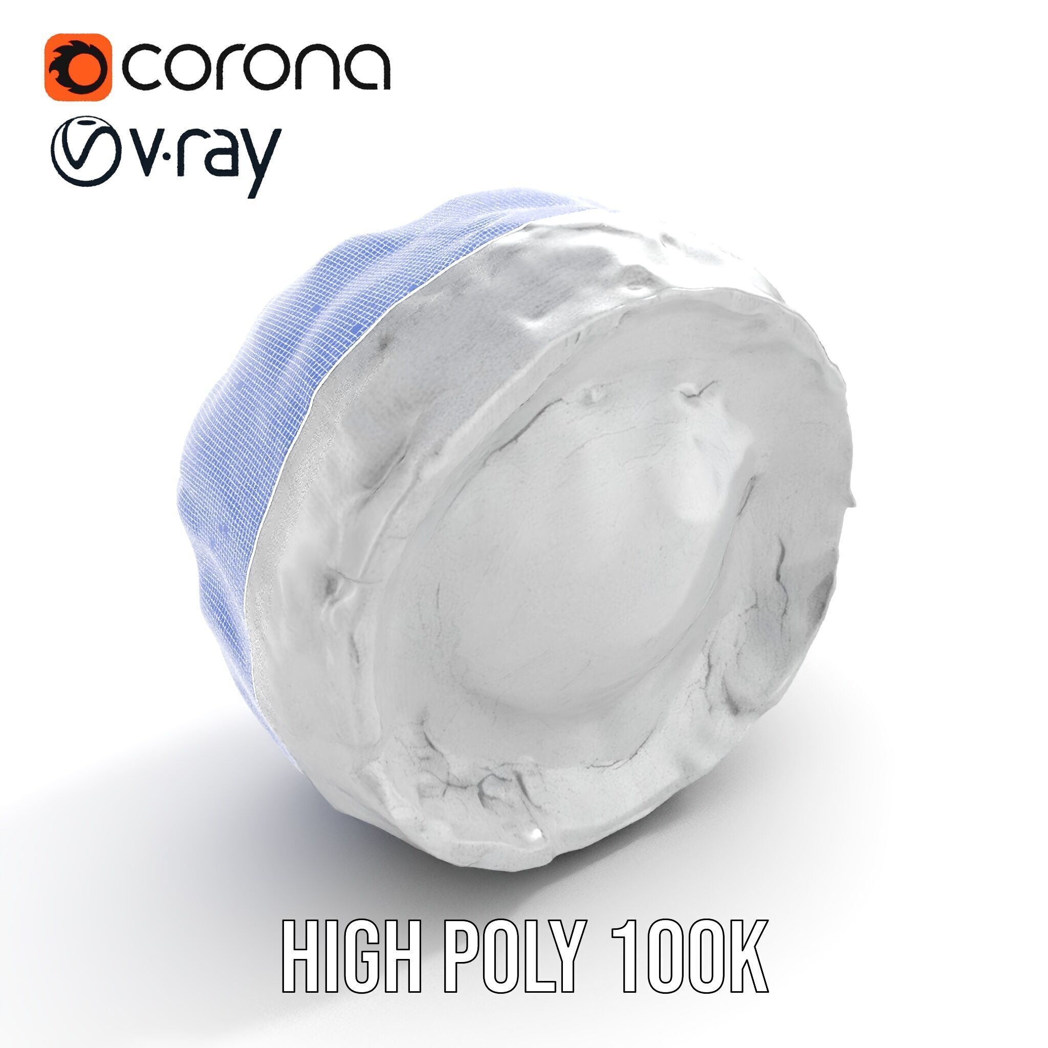 Cracked Stone Bowl Model Pack Low-poly 3D model_35