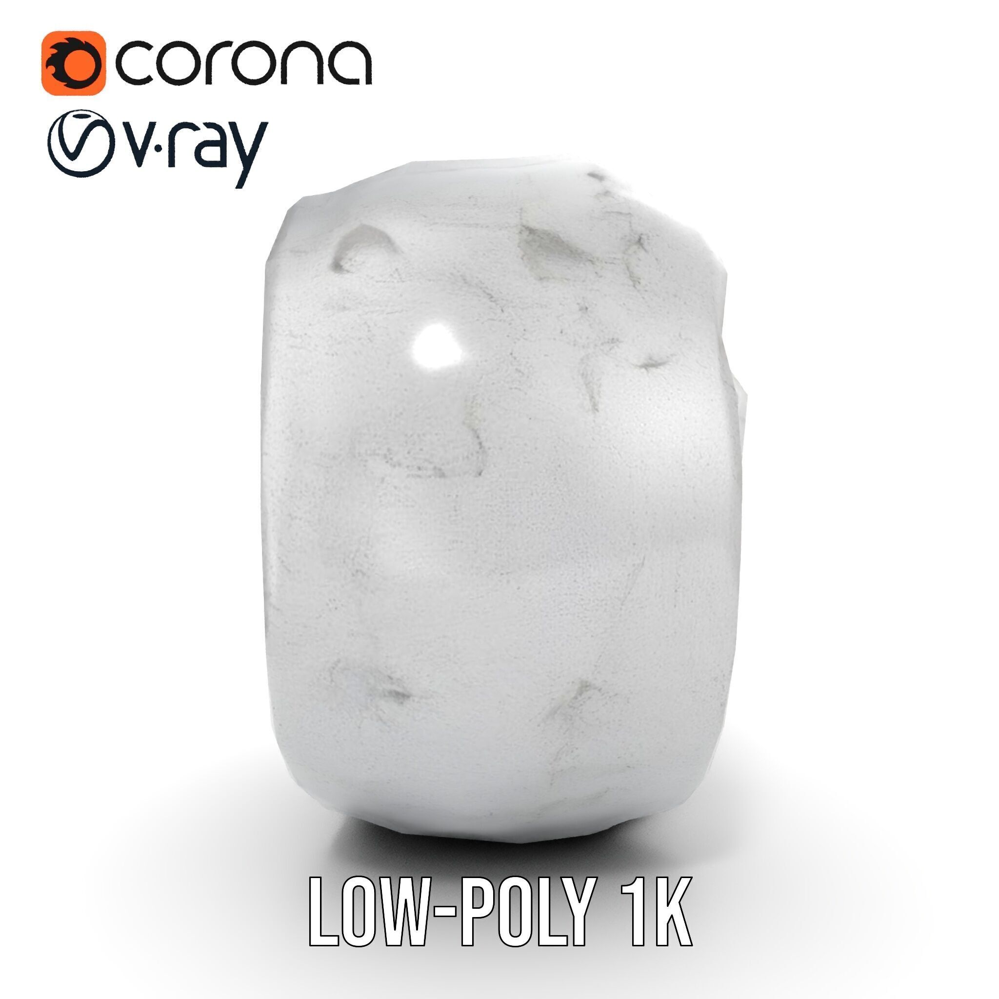 Cracked Stone Bowl Model Pack Low-poly 3D model_18