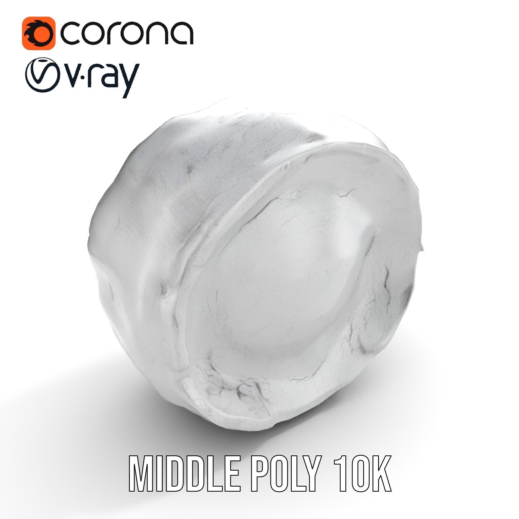 Cracked Stone Bowl Model Pack Low-poly 3D model_14