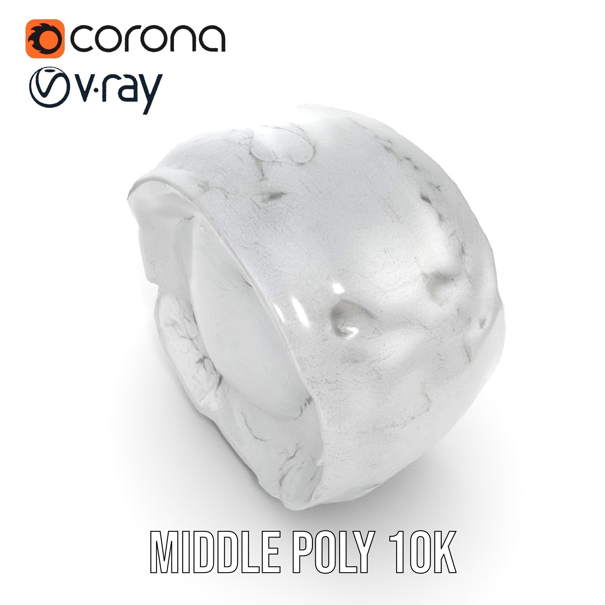 Cracked Stone Bowl Model Pack Low-poly 3D model_22