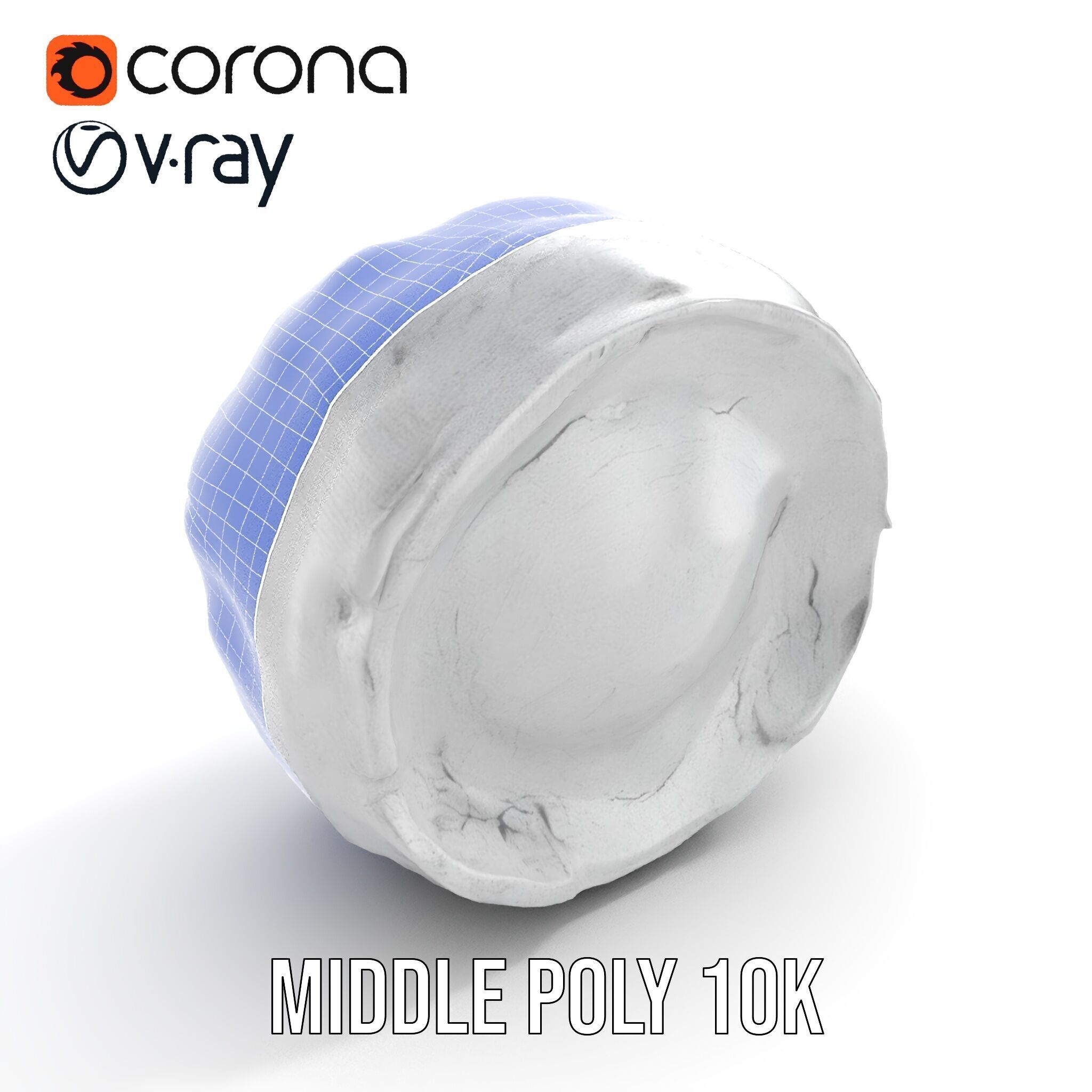 Cracked Stone Bowl Model Pack Low-poly 3D model_25