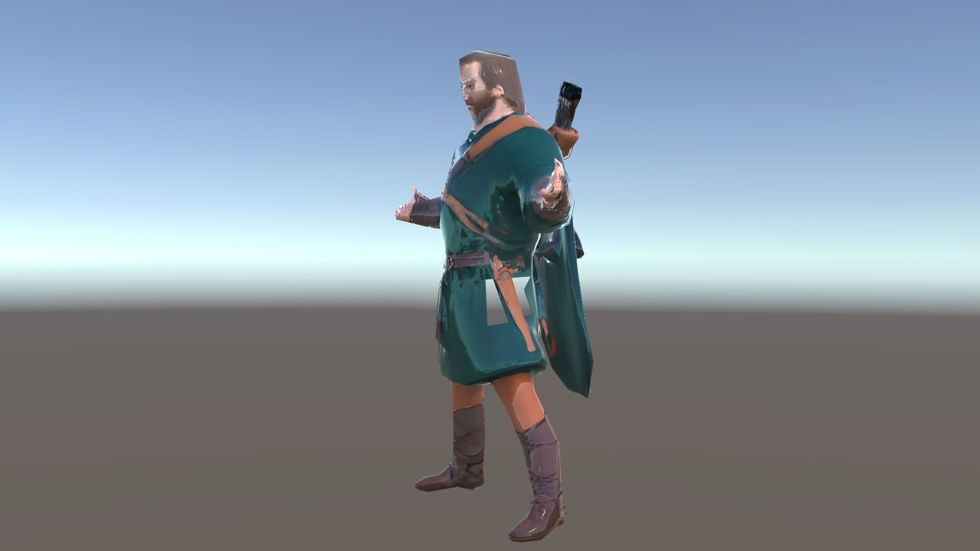 Forest Archer Hero Rigged and Animated D Character Model Low-poly 3D model_34