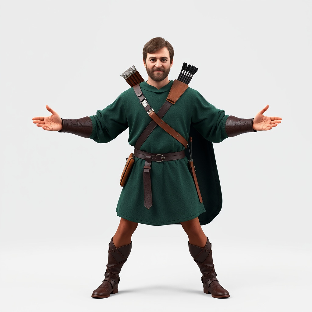 Forest Archer Hero Rigged and Animated D Character Model Low-poly 3D model_2