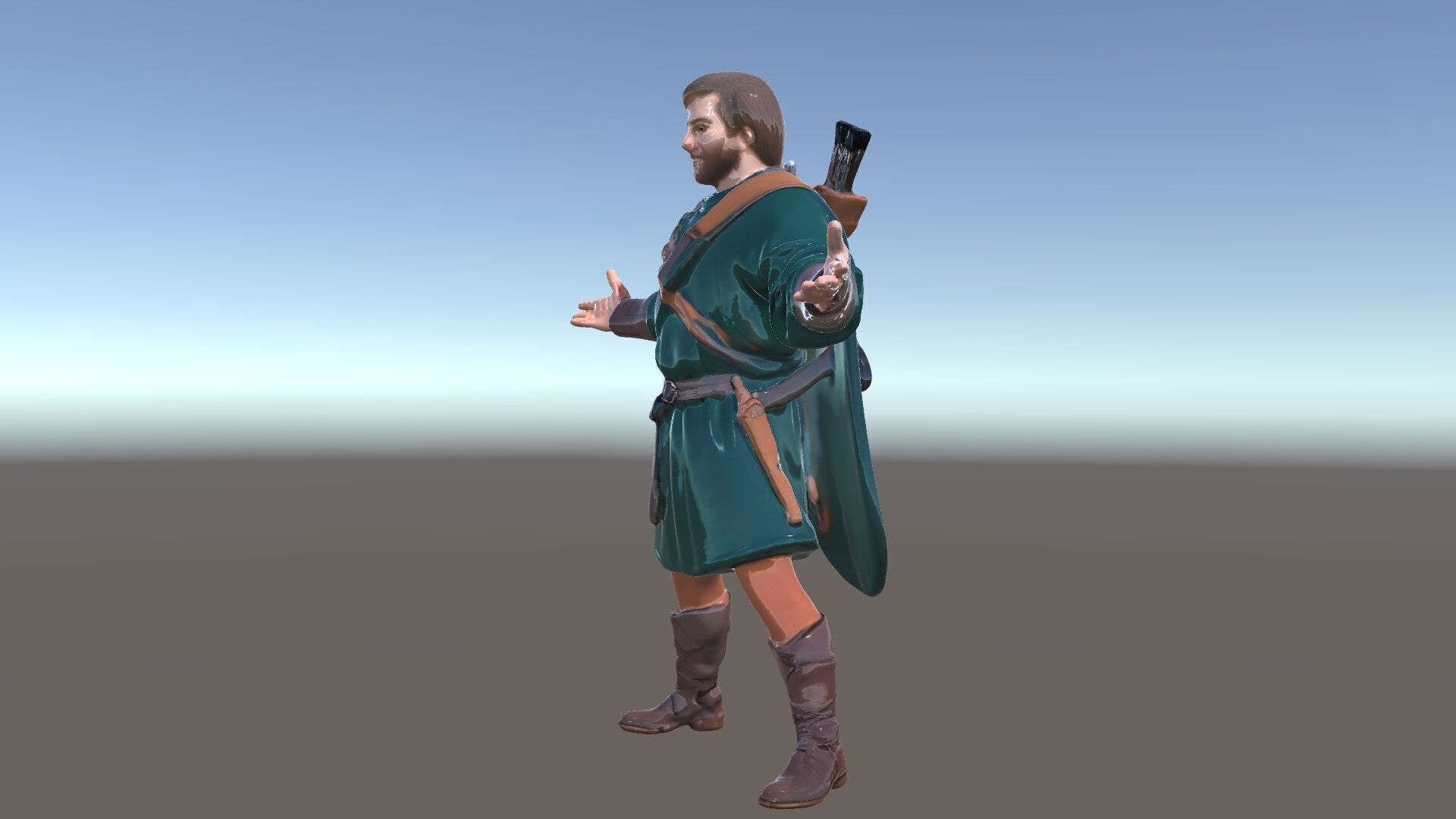 Forest Archer Hero Rigged and Animated D Character Model Low-poly 3D model_5