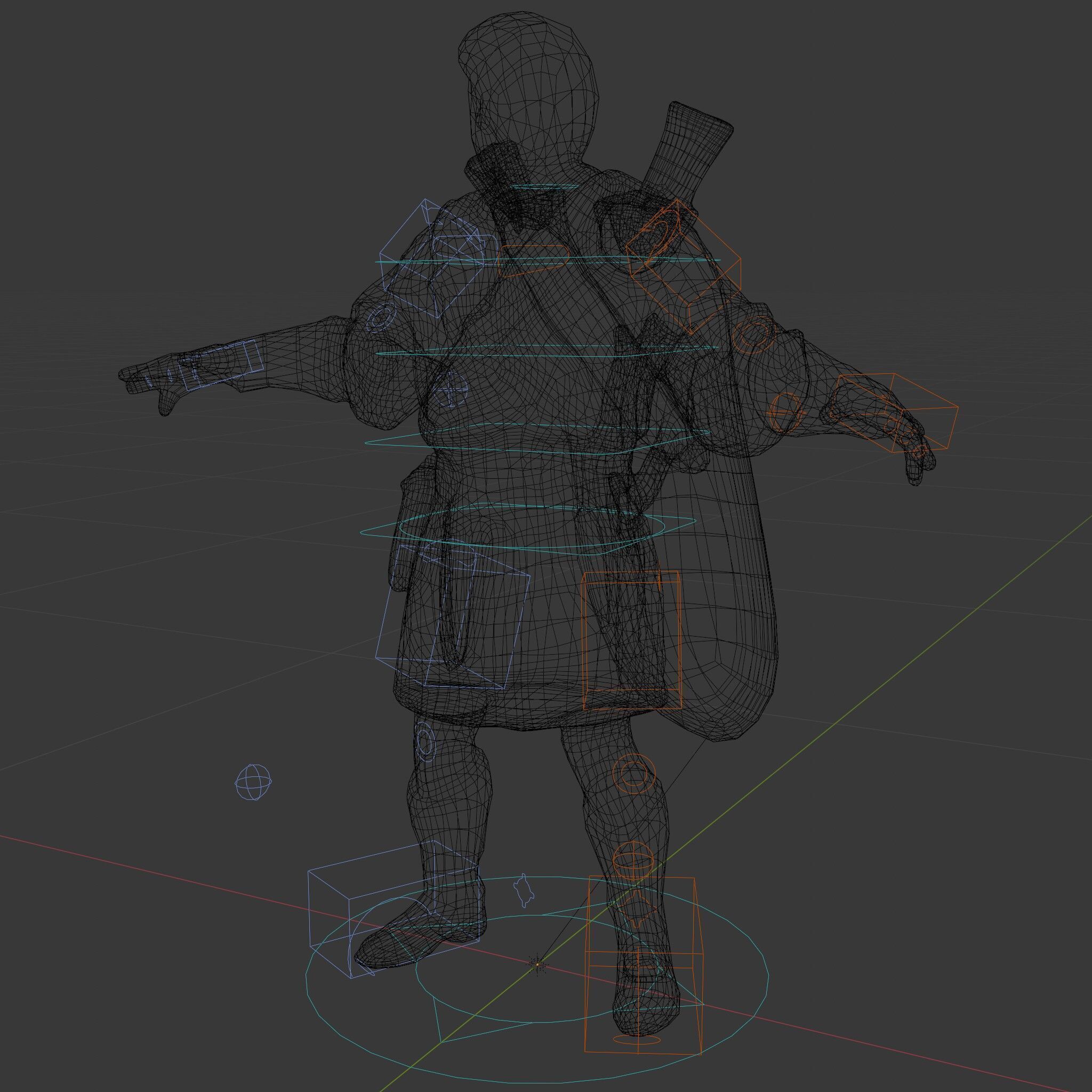 Forest Archer Hero Rigged and Animated D Character Model Low-poly 3D model_6