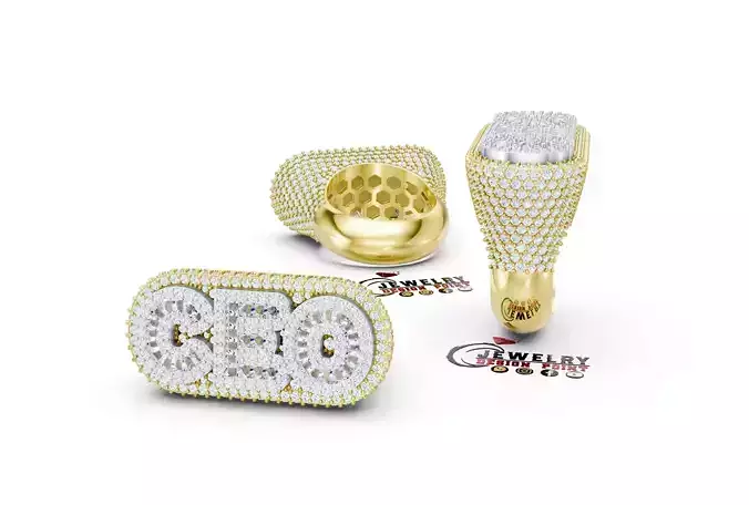 Custom CEO Double Layer Diamond Ring - BOSS Ring