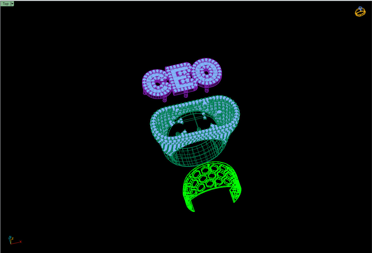 Custom CEO Double Layer Diamond Ring - BOSS Ring 3D print model_15