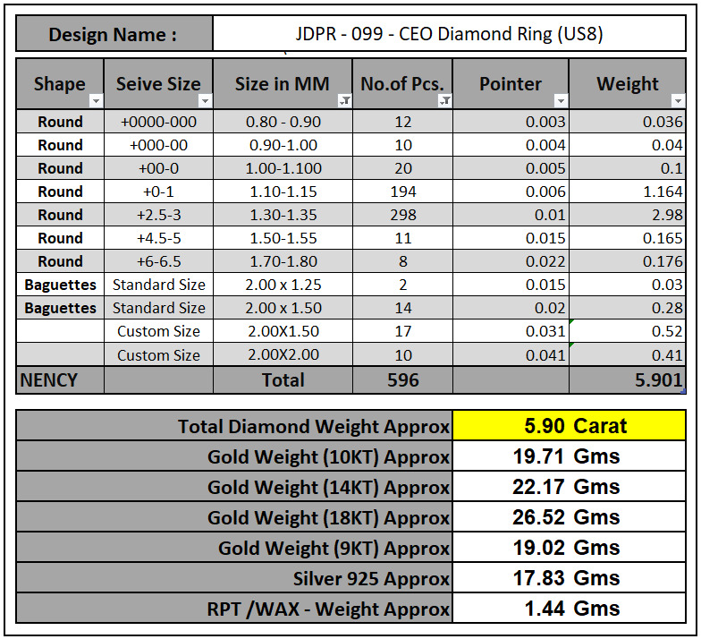 Custom CEO Double Layer Diamond Ring - BOSS Ring 3D print model_20