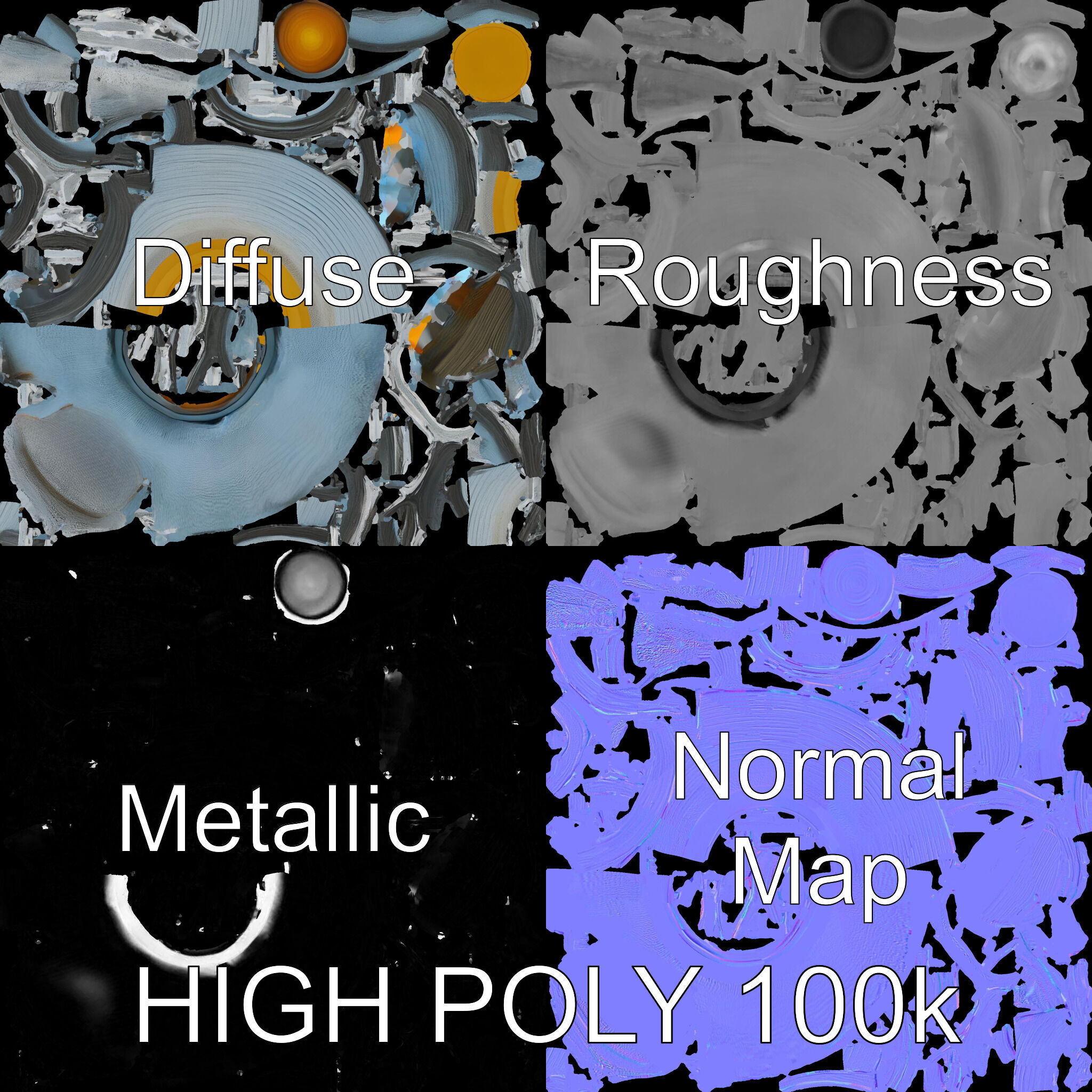Layered Planet CrossSection Model Pack Low-poly 3D model_3