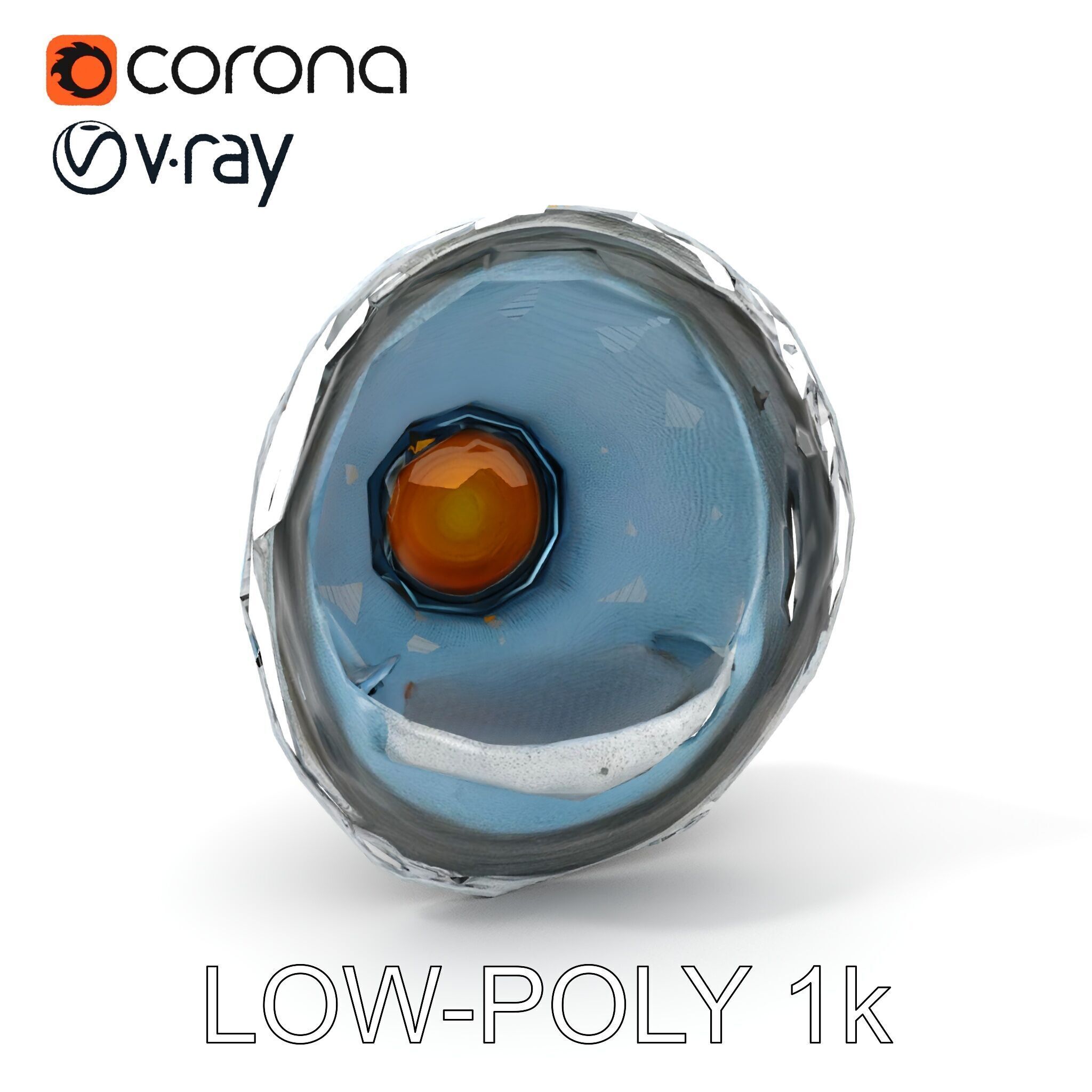 Layered Planet CrossSection Model Pack Low-poly 3D model_17