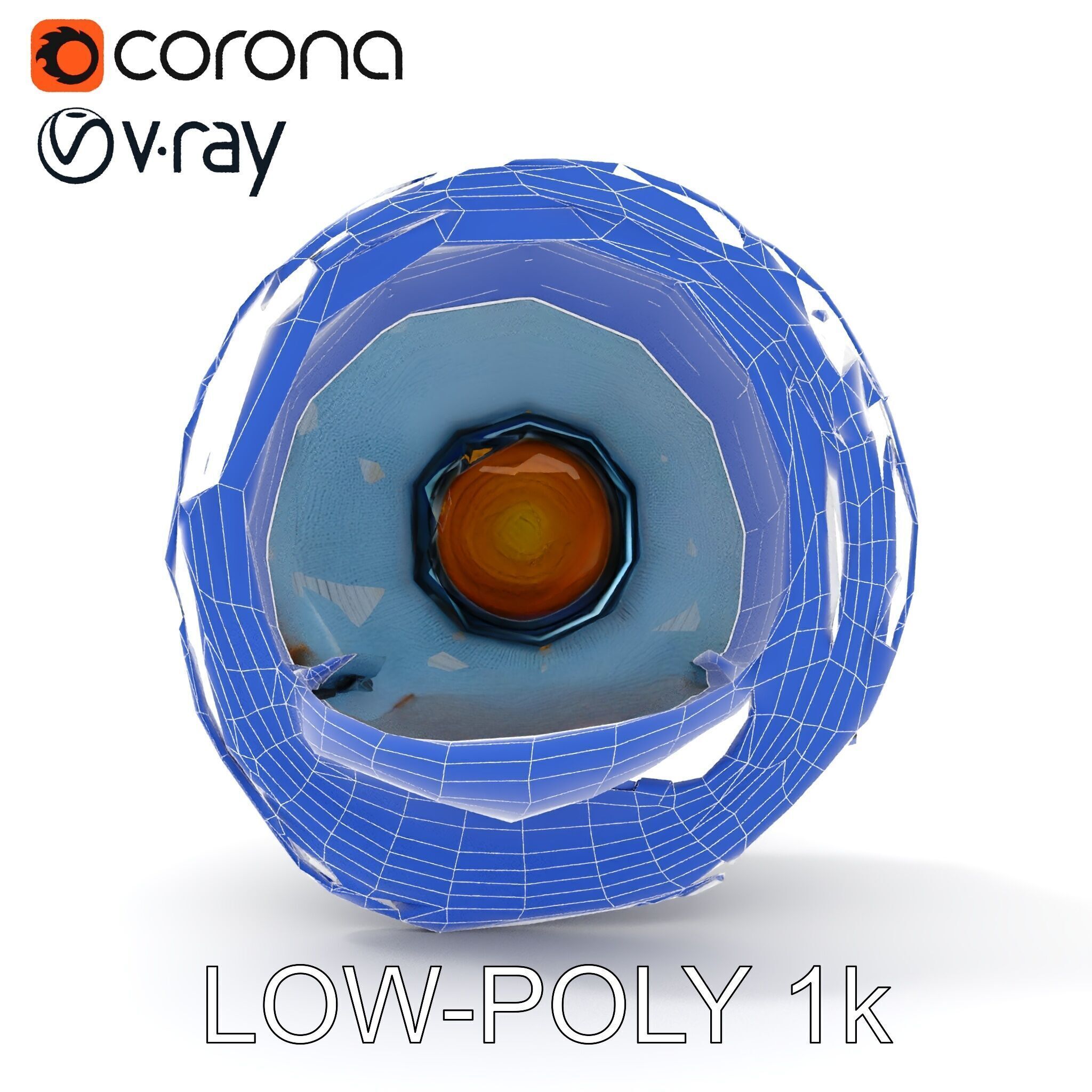 Layered Planet CrossSection Model Pack Low-poly 3D model_28