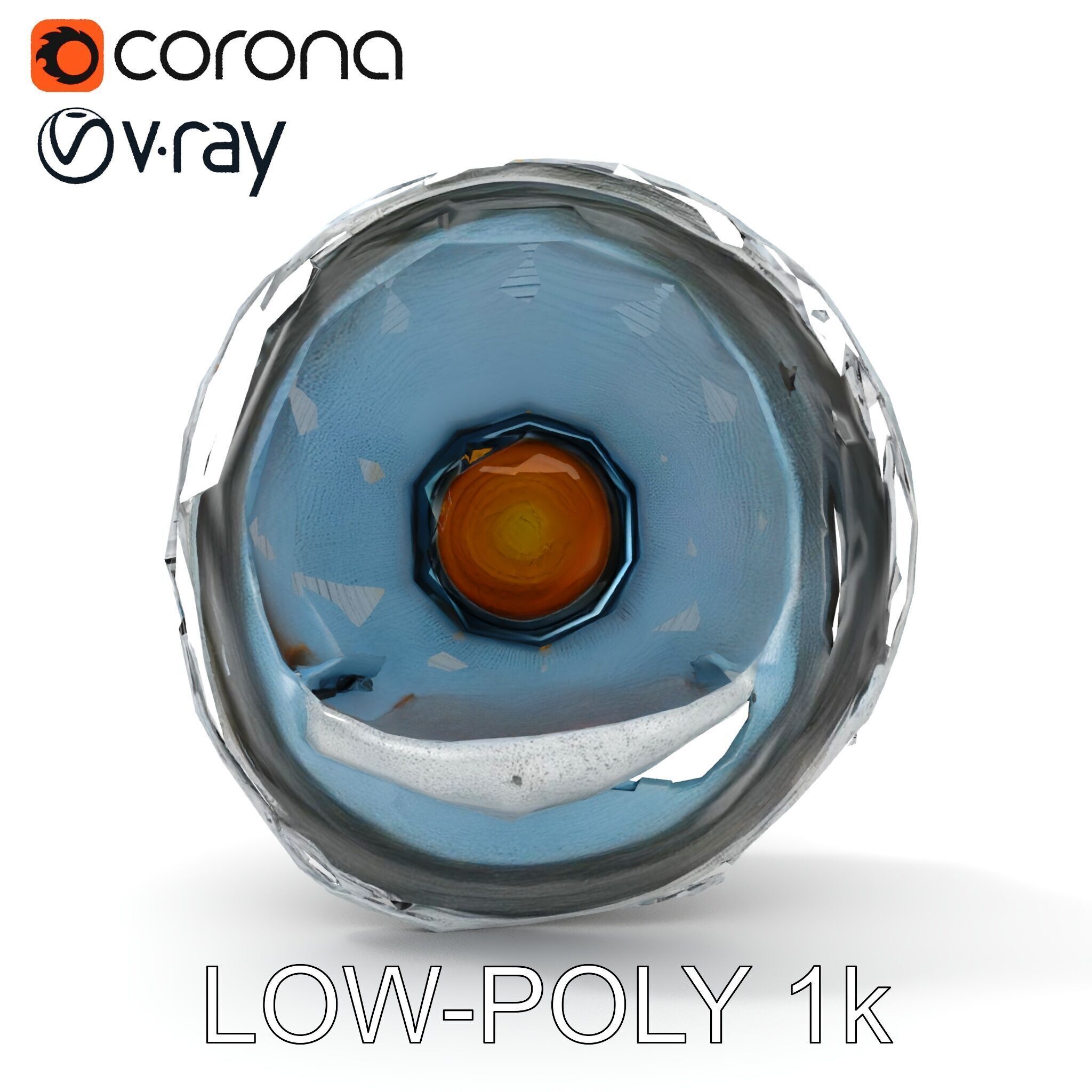 Layered Planet CrossSection Model Pack Low-poly 3D model_7