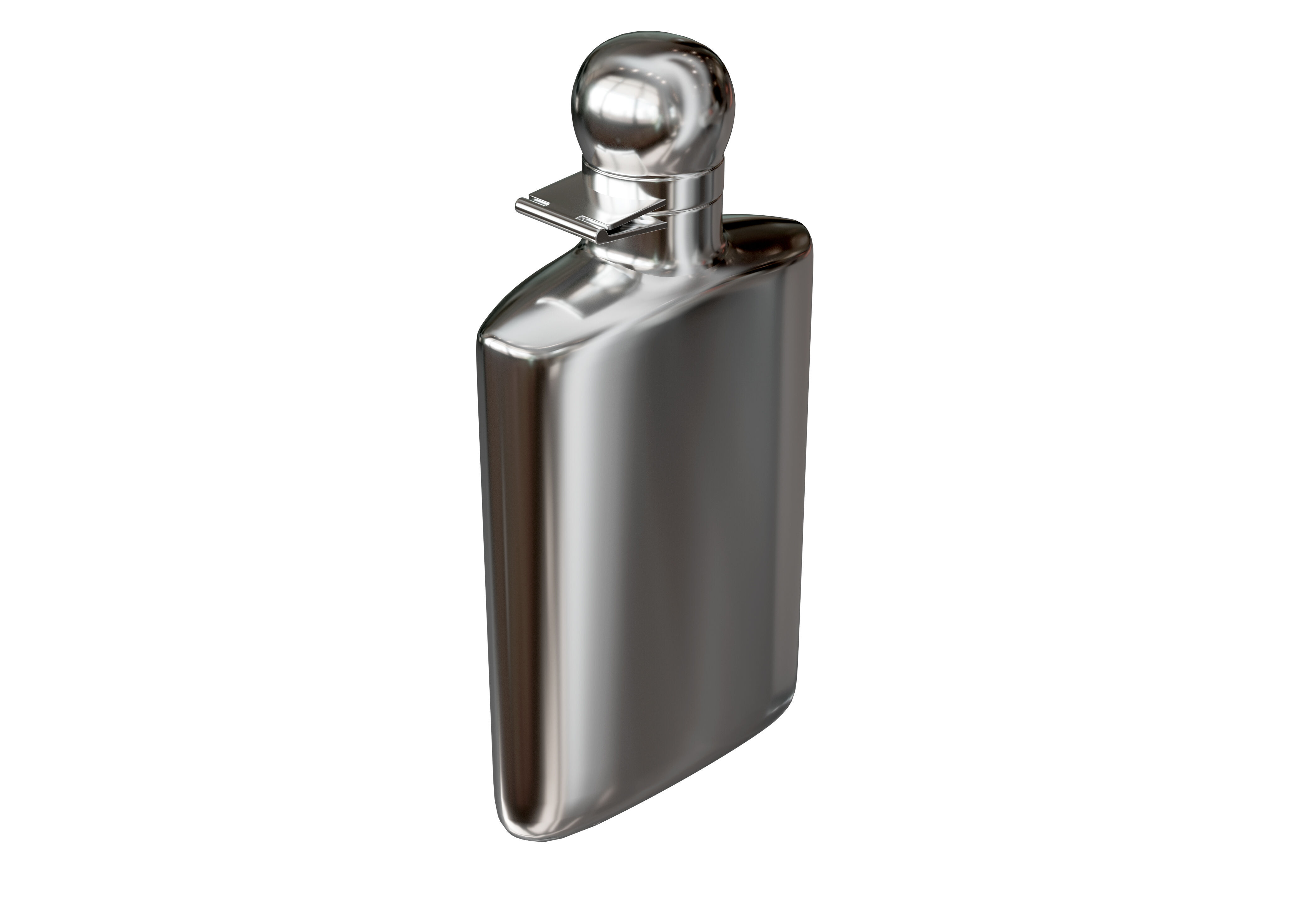 Whiskey Hip Flask 3D model_1