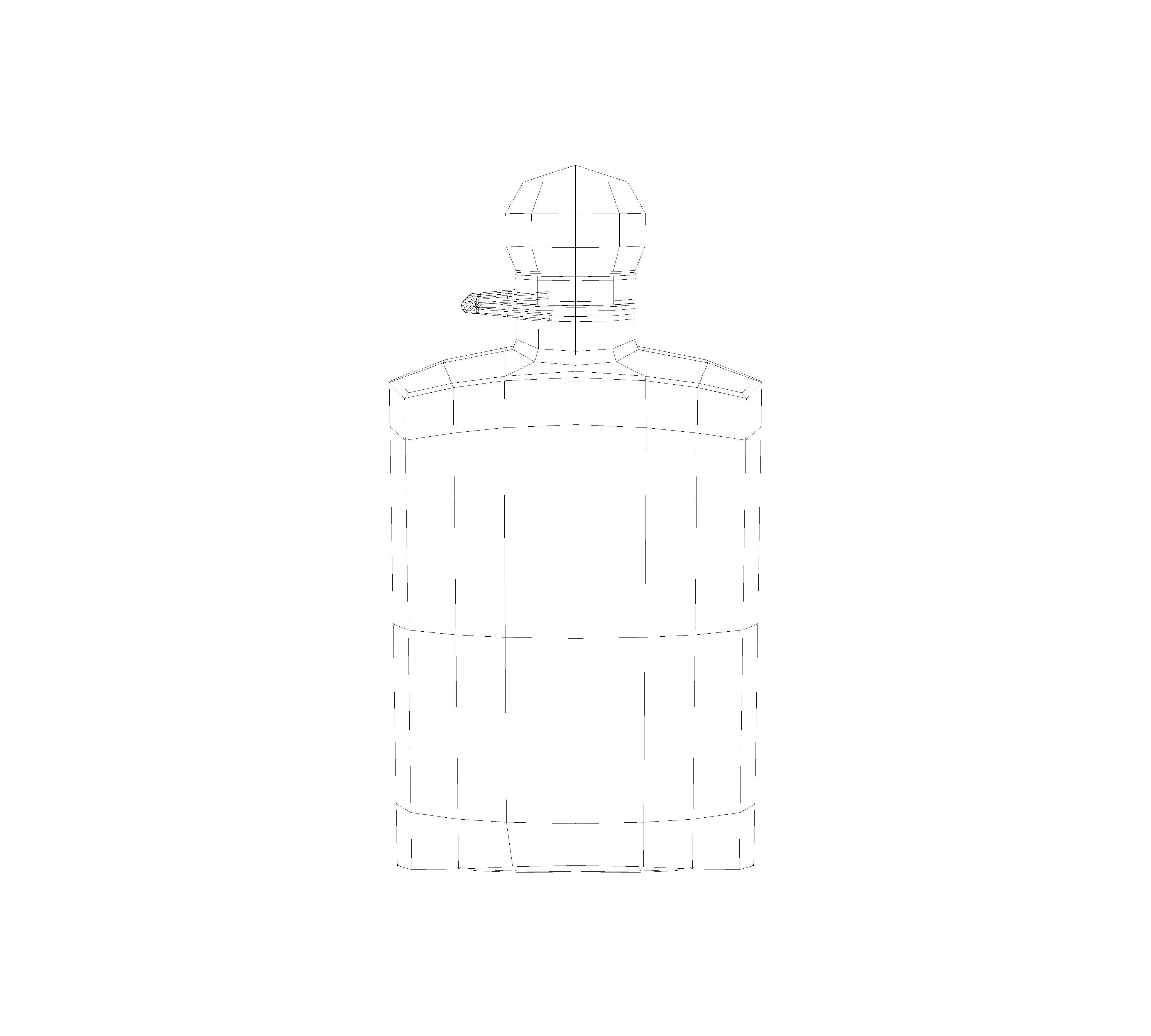 Whiskey Hip Flask 3D model_6