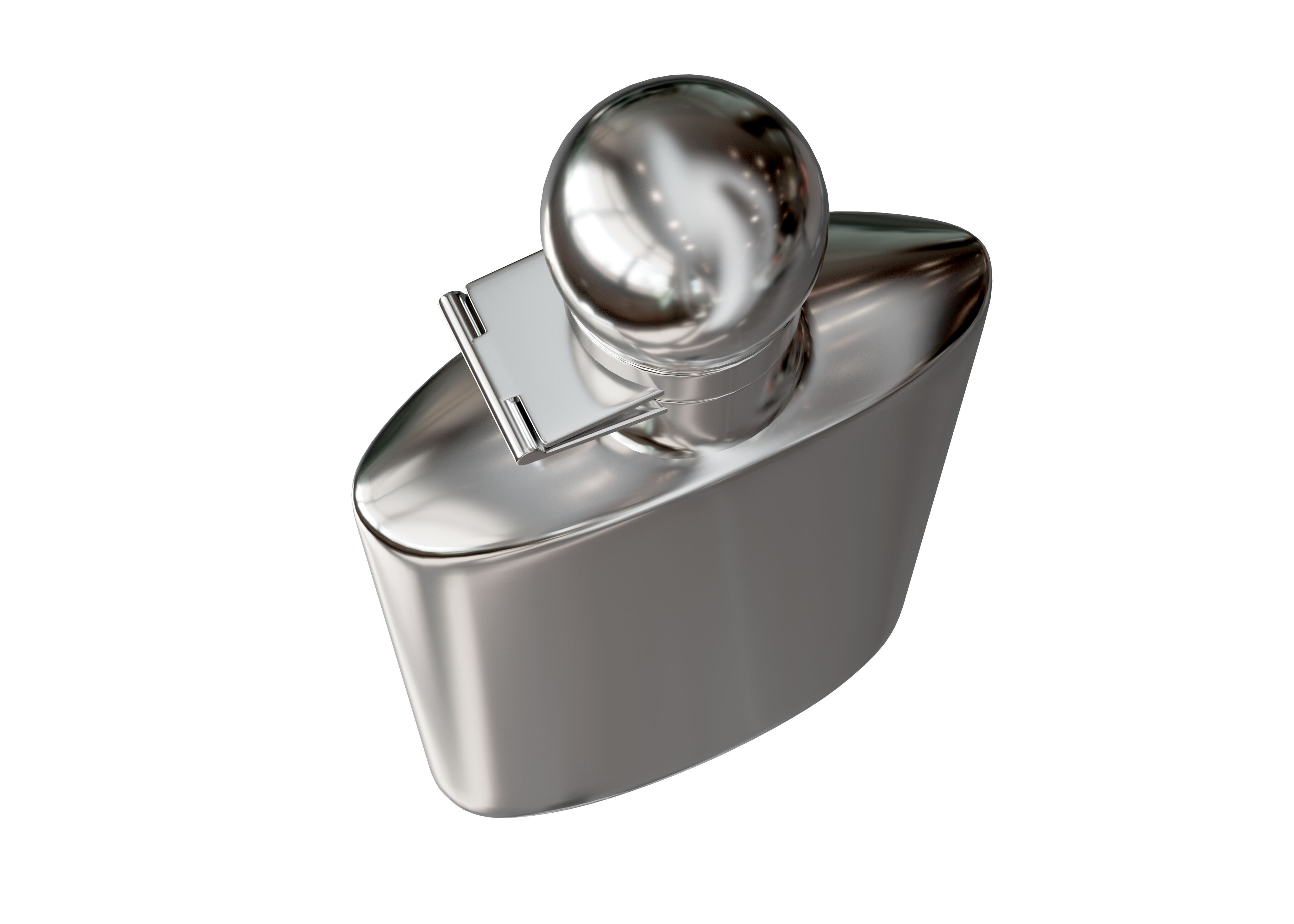 Whiskey Hip Flask 3D model_2