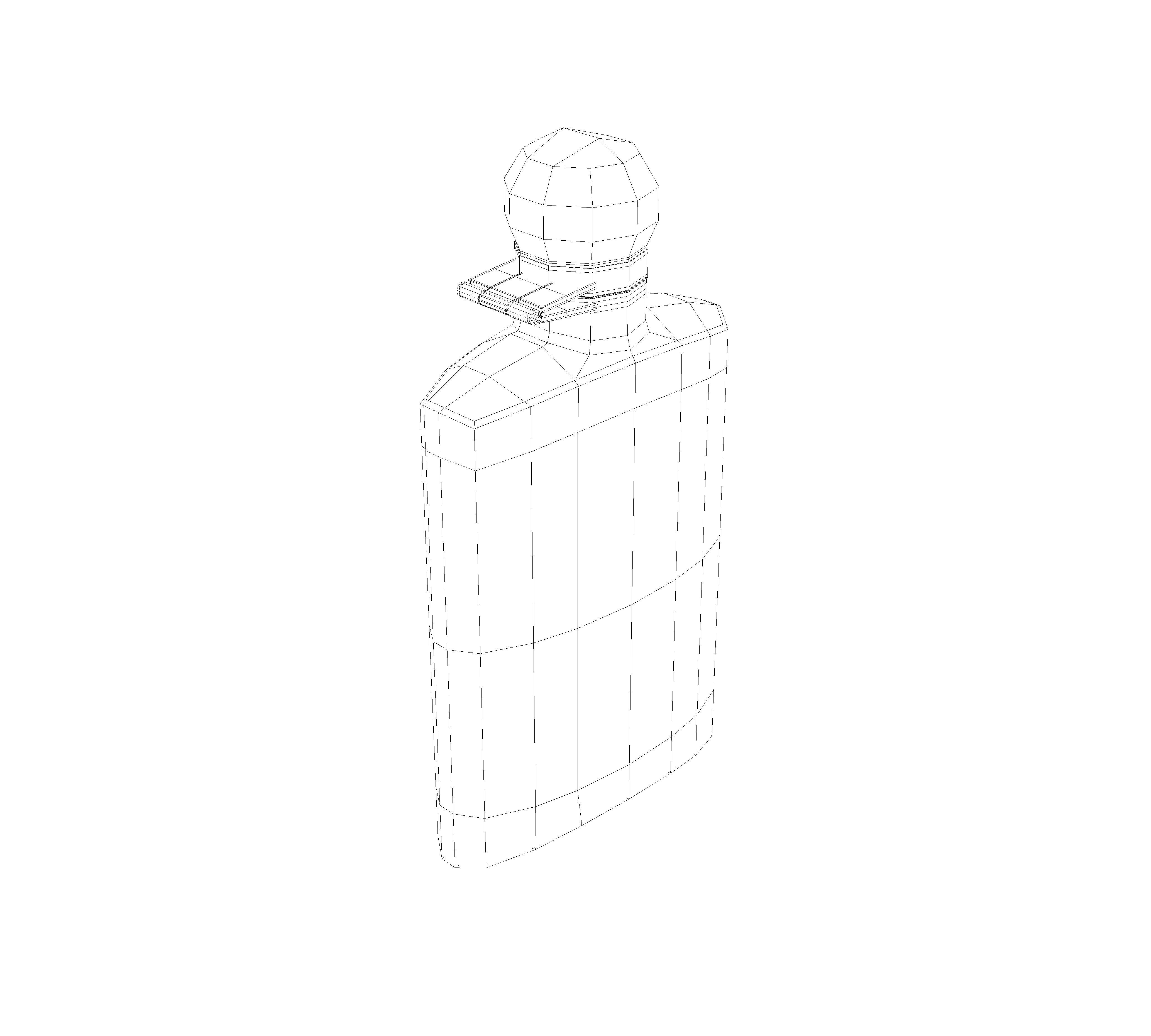 Whiskey Hip Flask 3D model_7