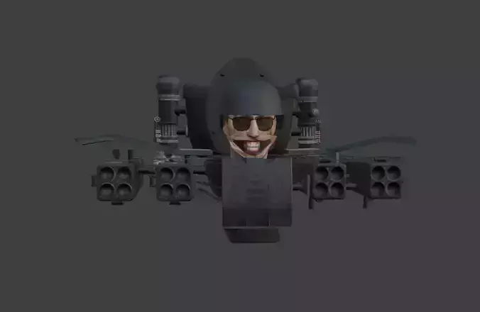 quad launcher skibidi toilet 3D model