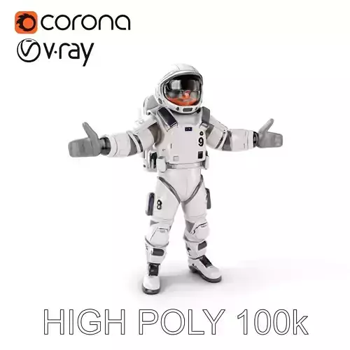 Astronaut Character Model  Fully Rigged and Animated