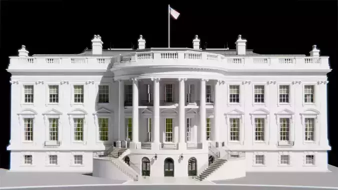 White House  Realistic 3D Model