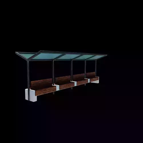 Bus Stop Bus Shelter 3D model