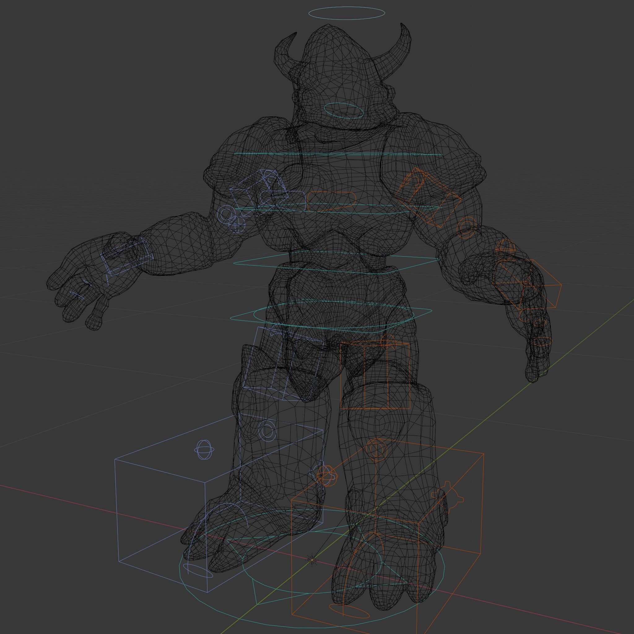 Orc Warrior Rigged and Animated D Character Model Low-poly 3D model_8
