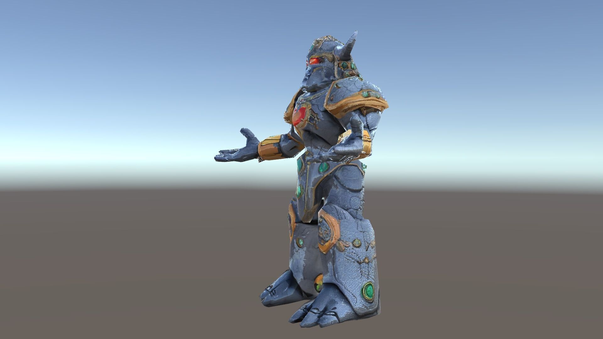 Orc Warrior Rigged and Animated D Character Model Low-poly 3D model_34