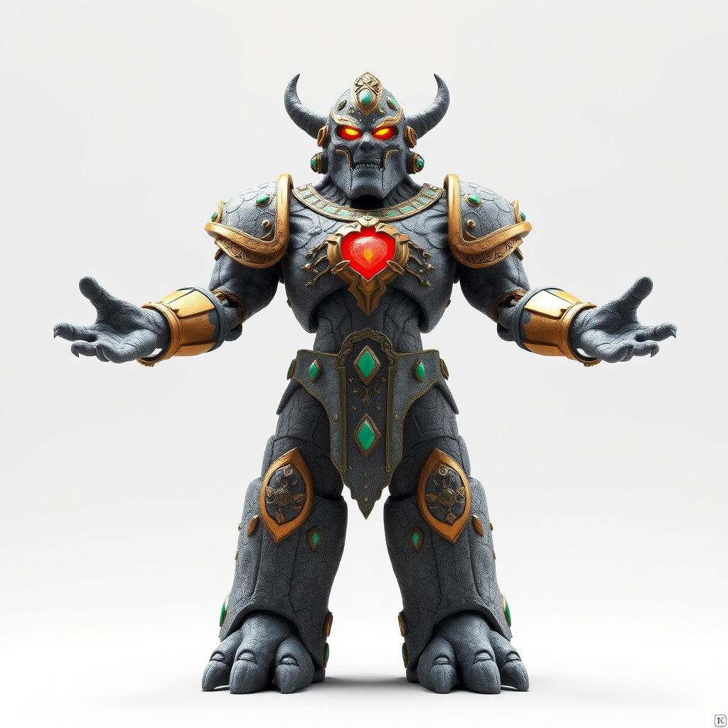 Orc Warrior Rigged and Animated D Character Model Low-poly 3D model_2