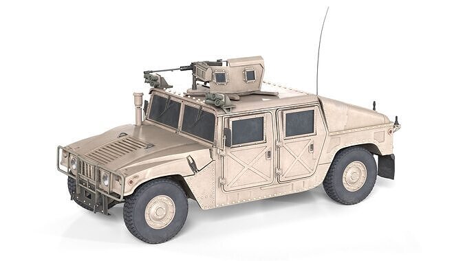 Hummer H1 HMMWV Low-poly 3D model