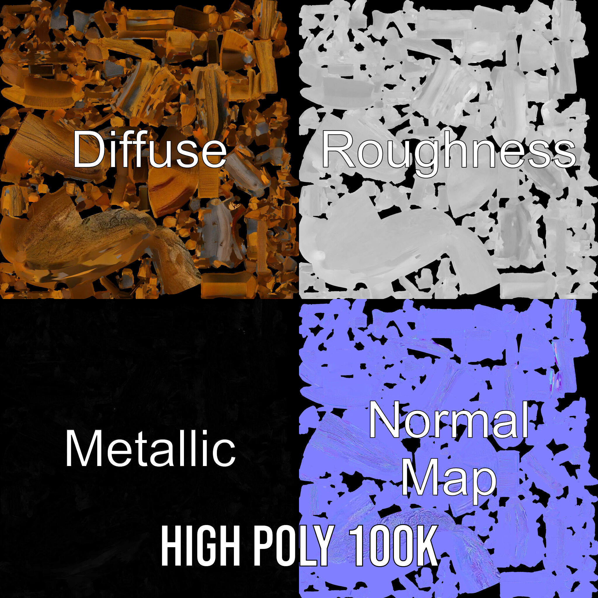 Firewood Log Stack Model Pack for Realistic Rendering Low-poly 3D model_3