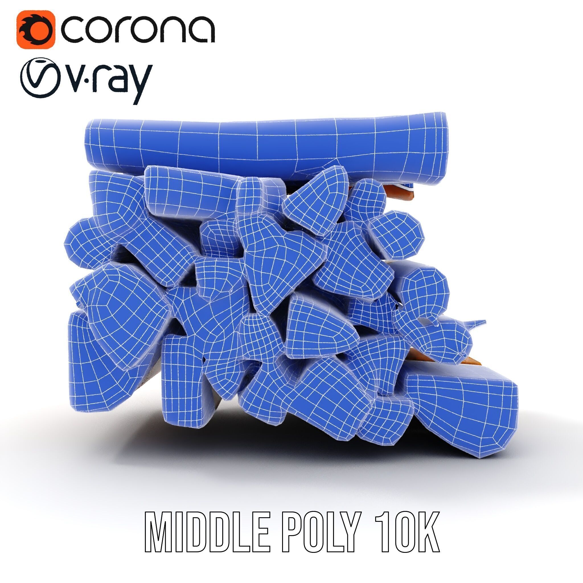 Firewood Log Stack Model Pack for Realistic Rendering Low-poly 3D model_28