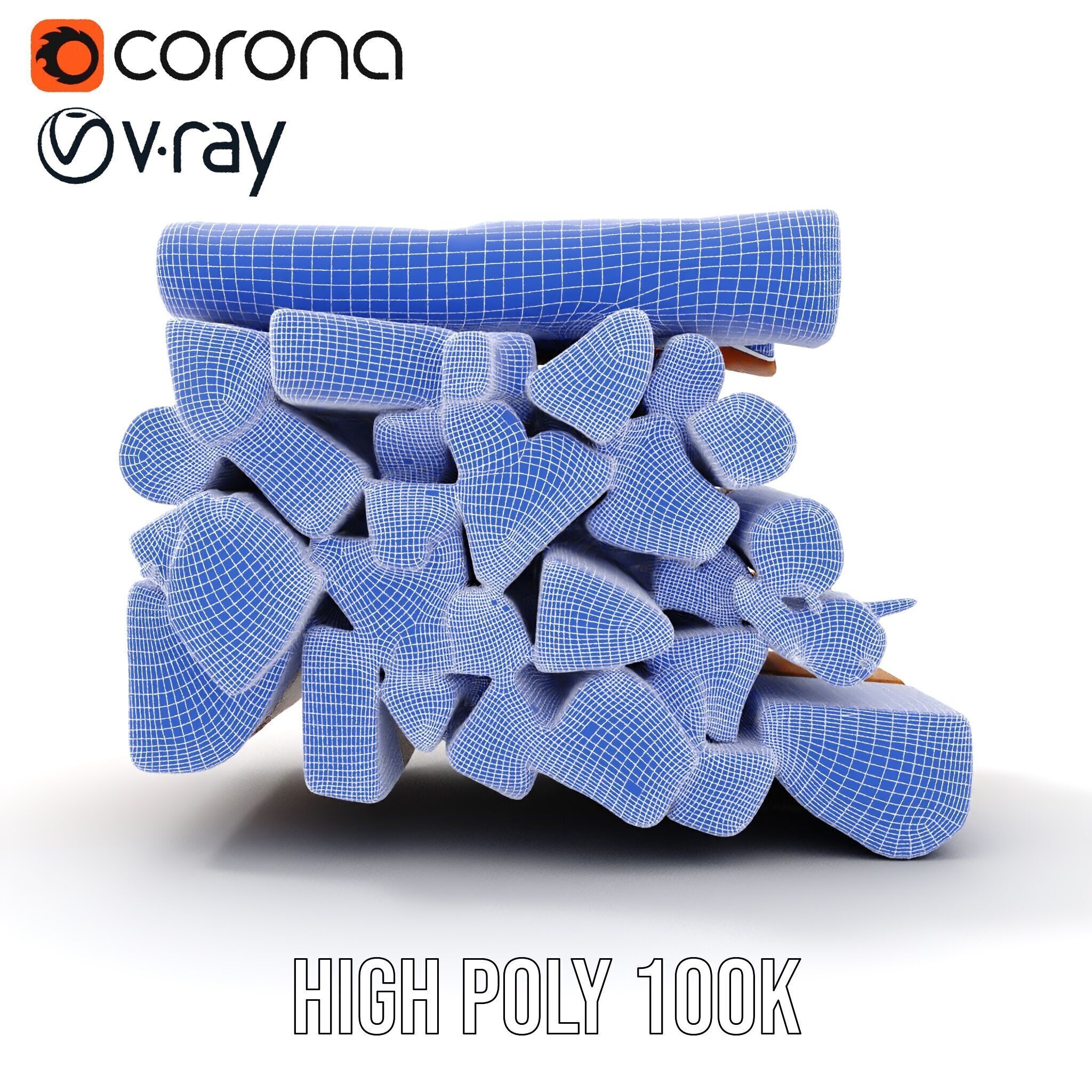 Firewood Log Stack Model Pack for Realistic Rendering Low-poly 3D model_35