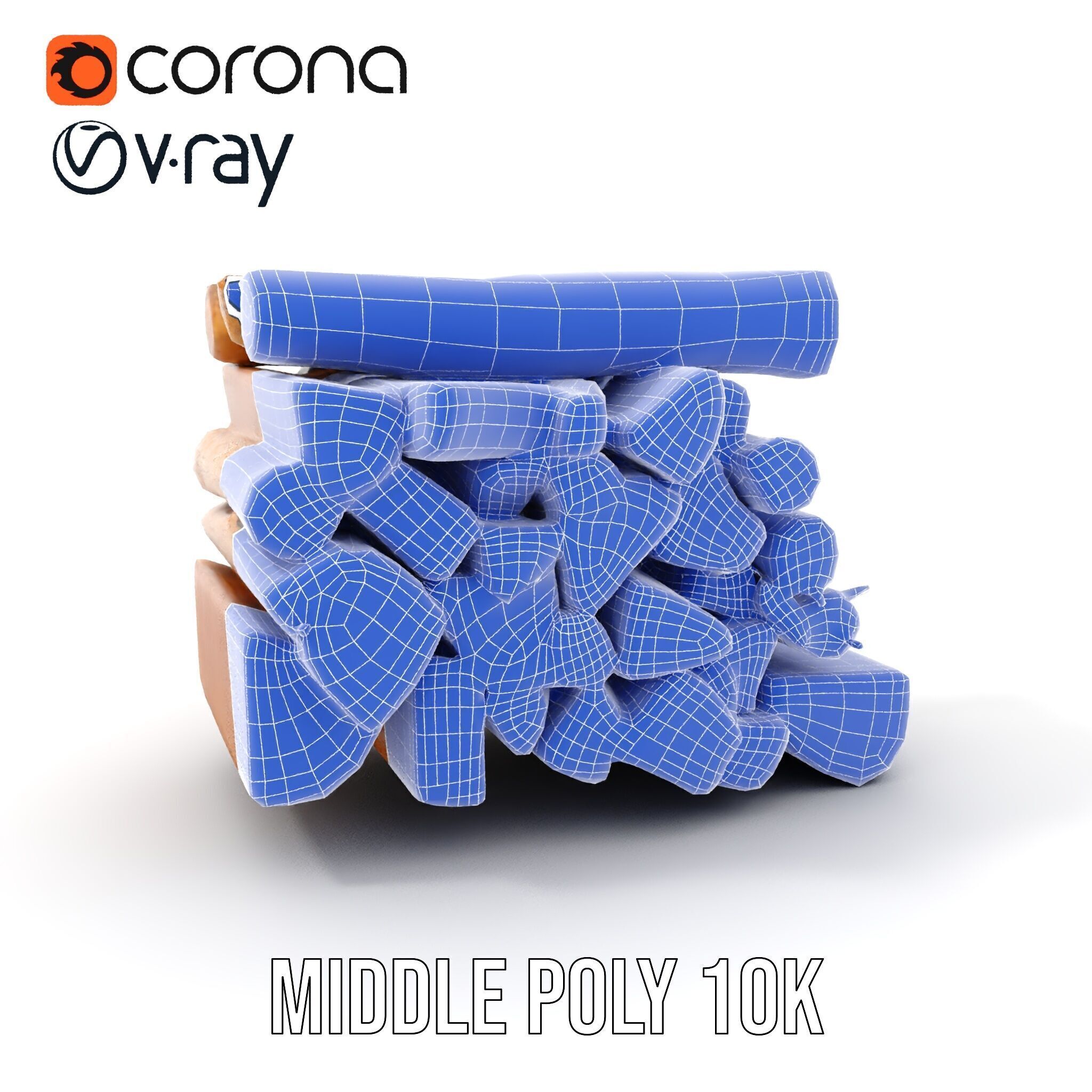 Firewood Log Stack Model Pack for Realistic Rendering Low-poly 3D model_25