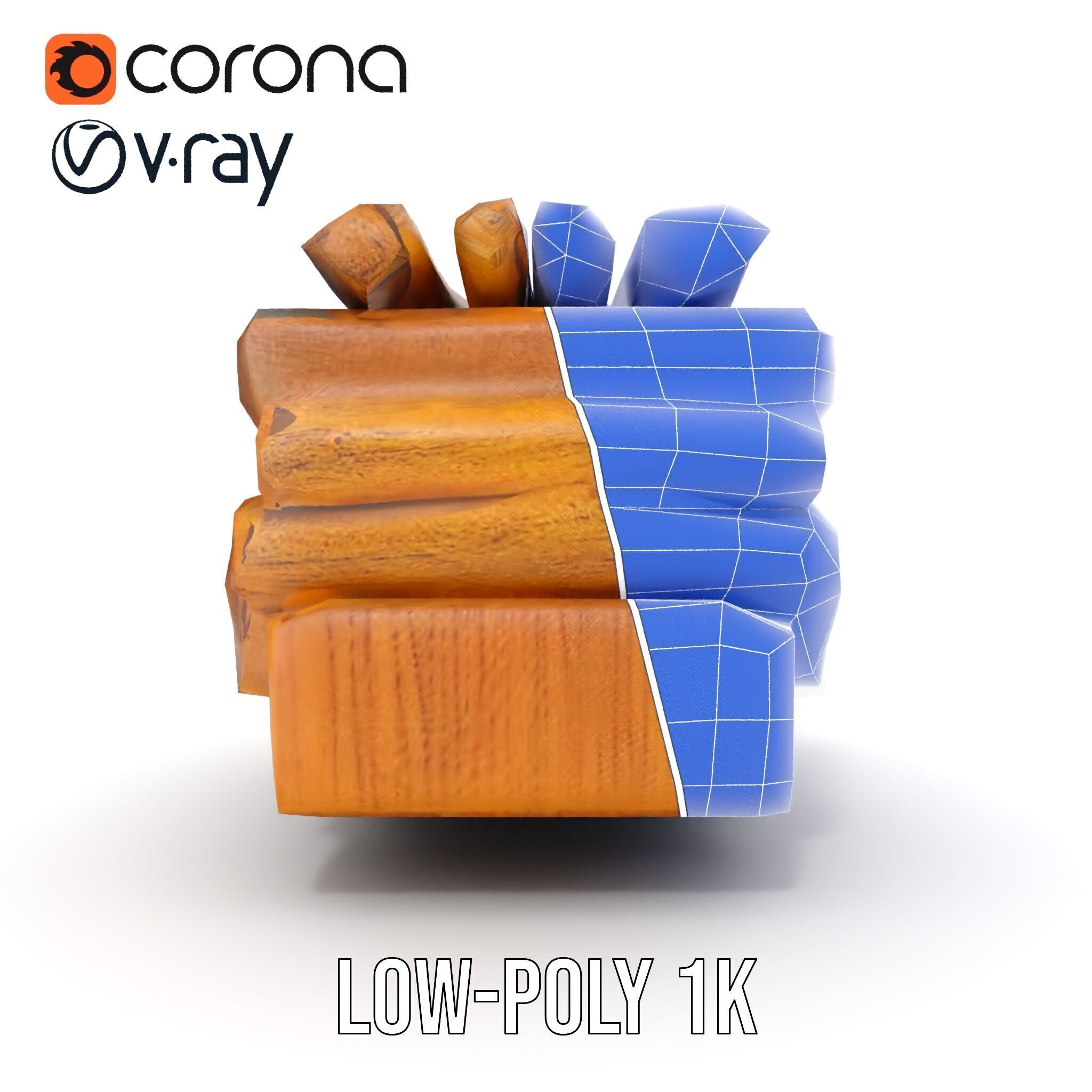 Firewood Log Stack Model Pack for Realistic Rendering Low-poly 3D model_29