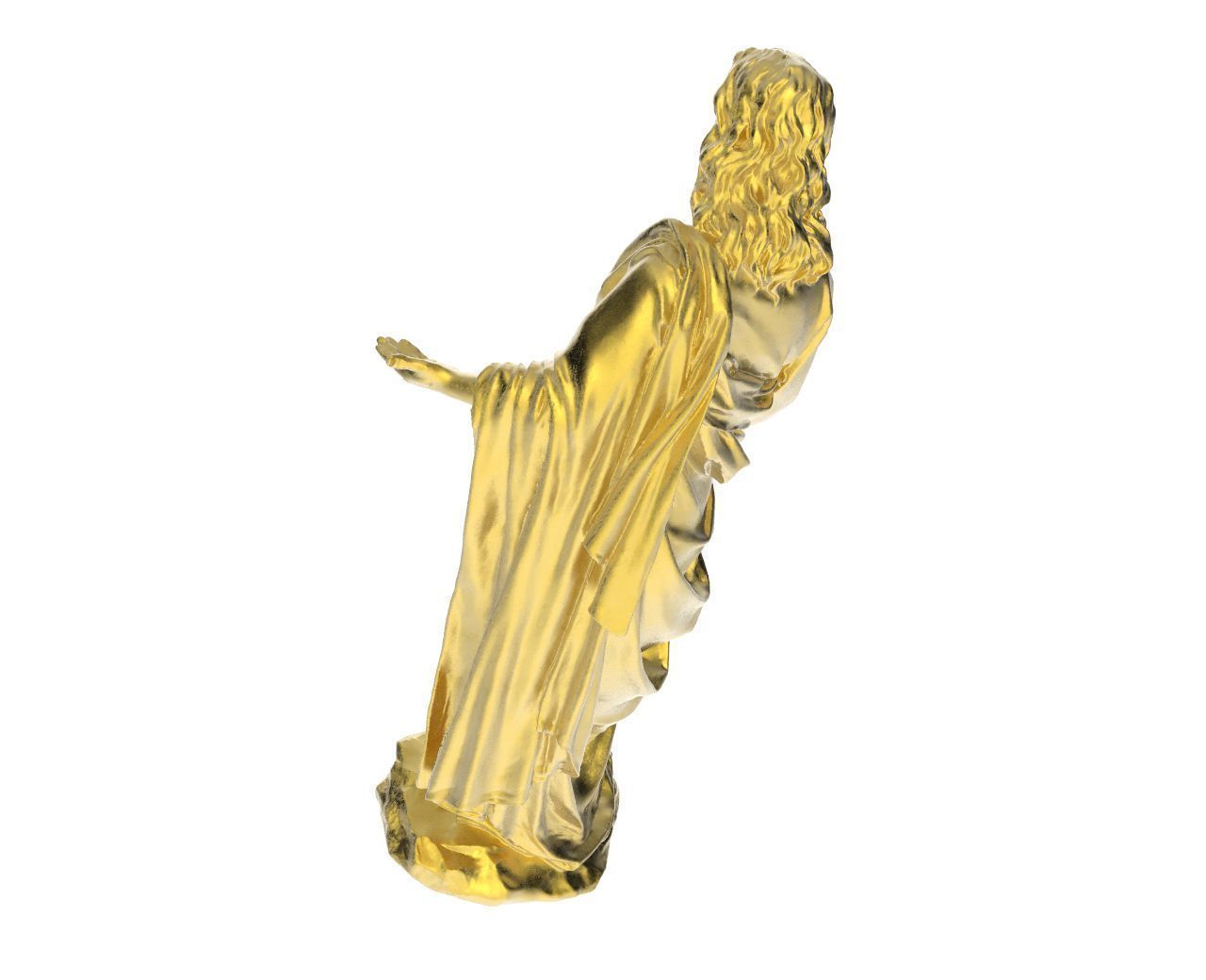 Scanned Jesus Statue 3D print model_3